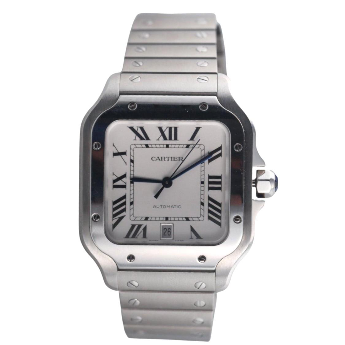 Santos de Cartier Large Model Automatic Steel Watch WSSA0018