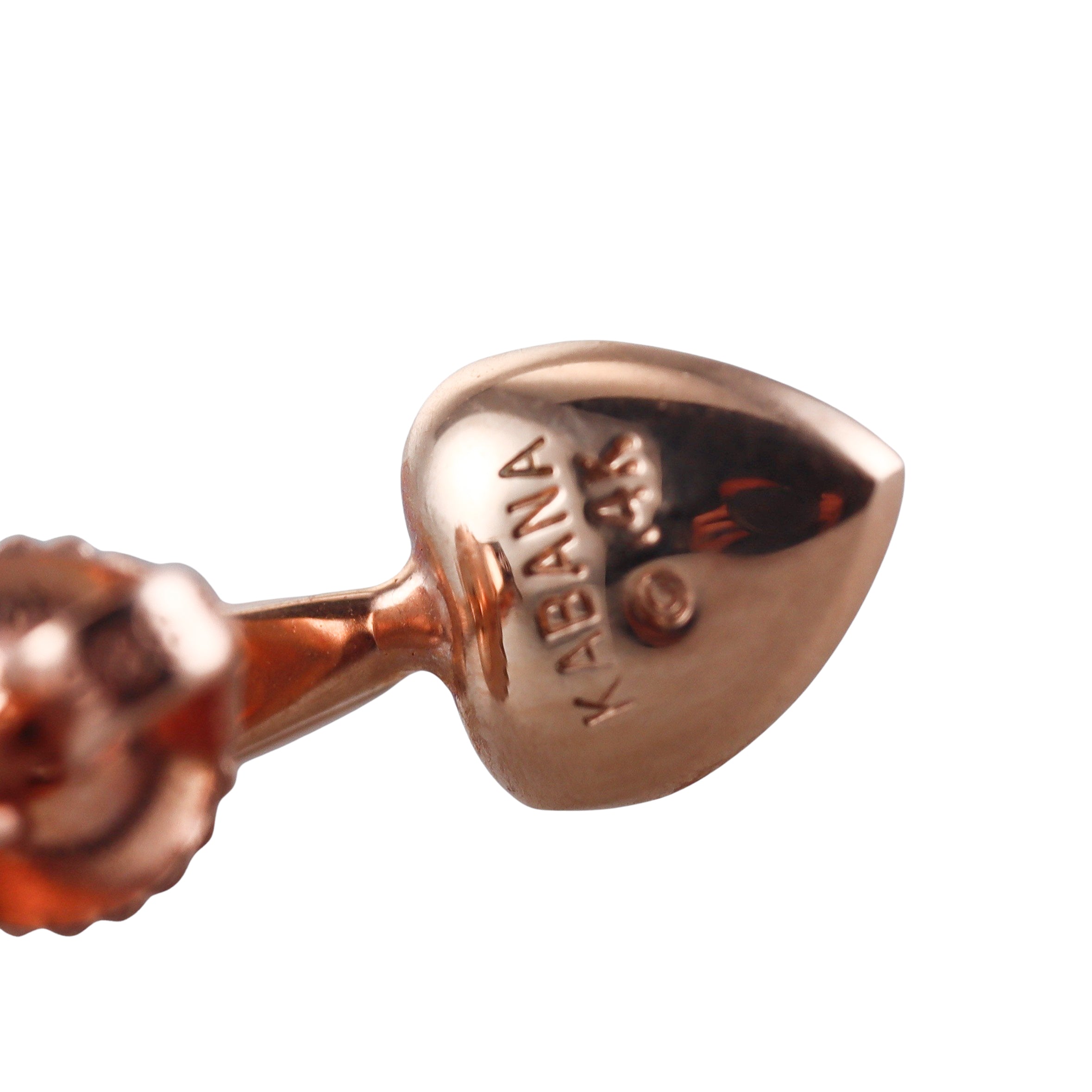 Kabana 14K Rose Gold Mother of Pearl Diamond Heart Earrings