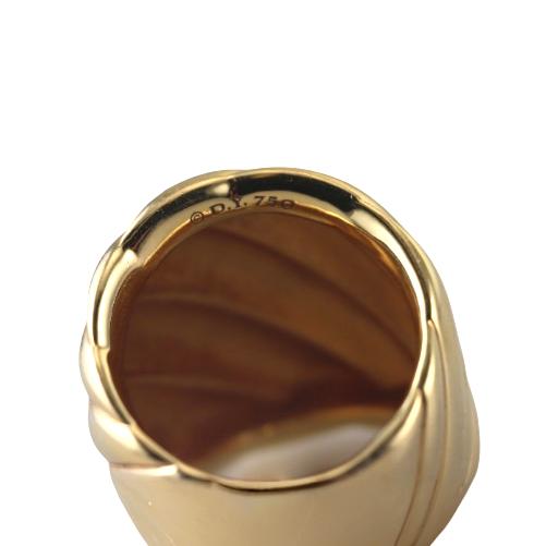 David Yurman 18k Gold Sculpted Cable Ring
