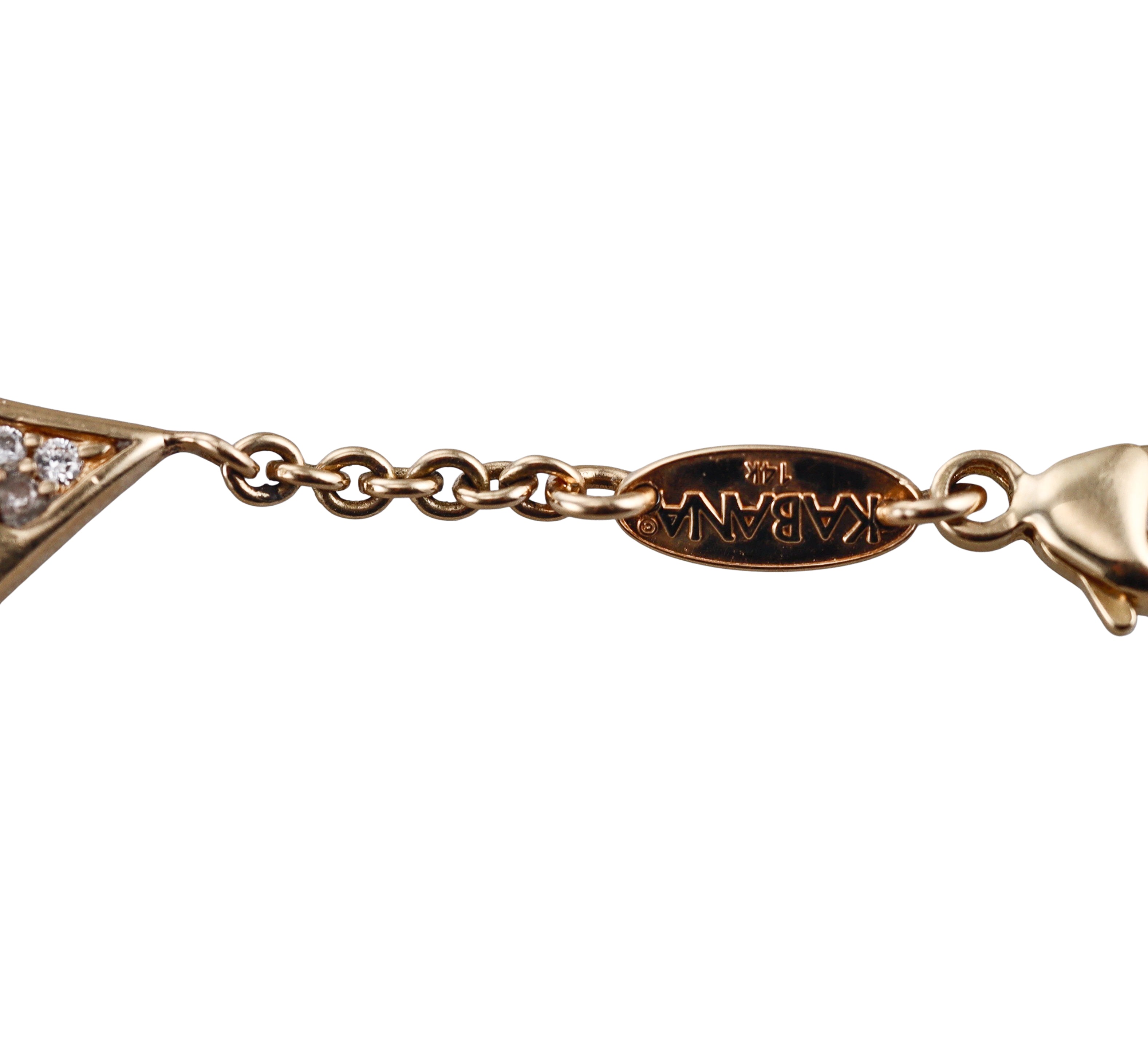 Kabana 14K Yellow Gold Mother of Pearl Diamond Bracelet