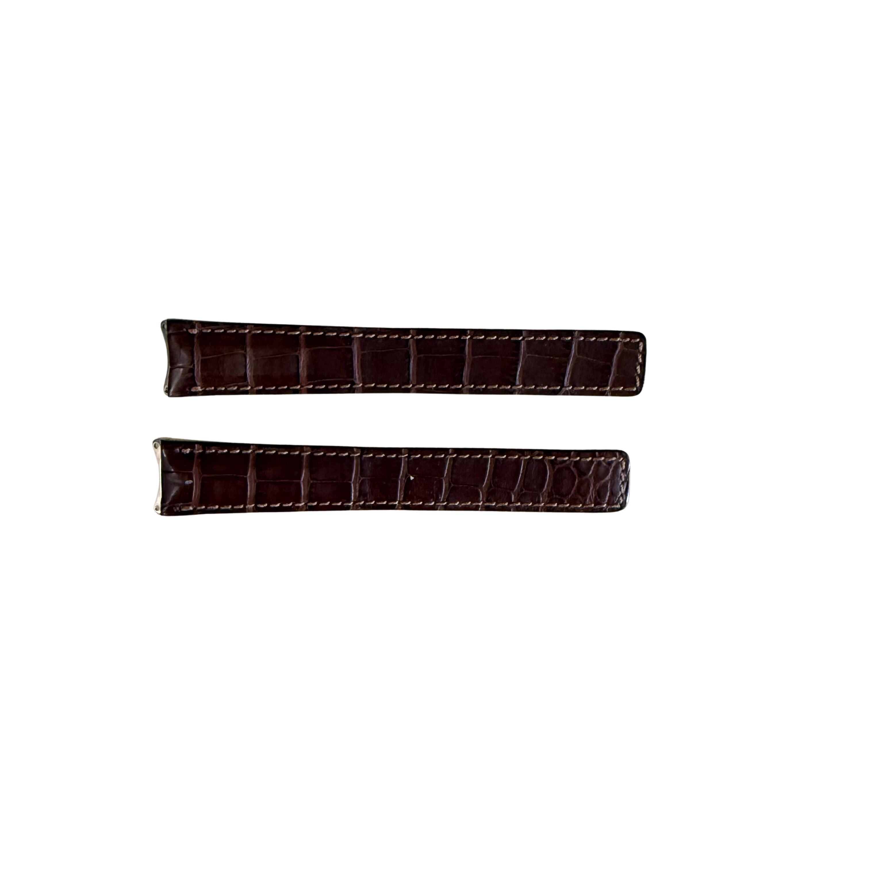 Authentic TAG Heuer 6000 Brown Crocodile Watch Strap Band 18mm FC6132
