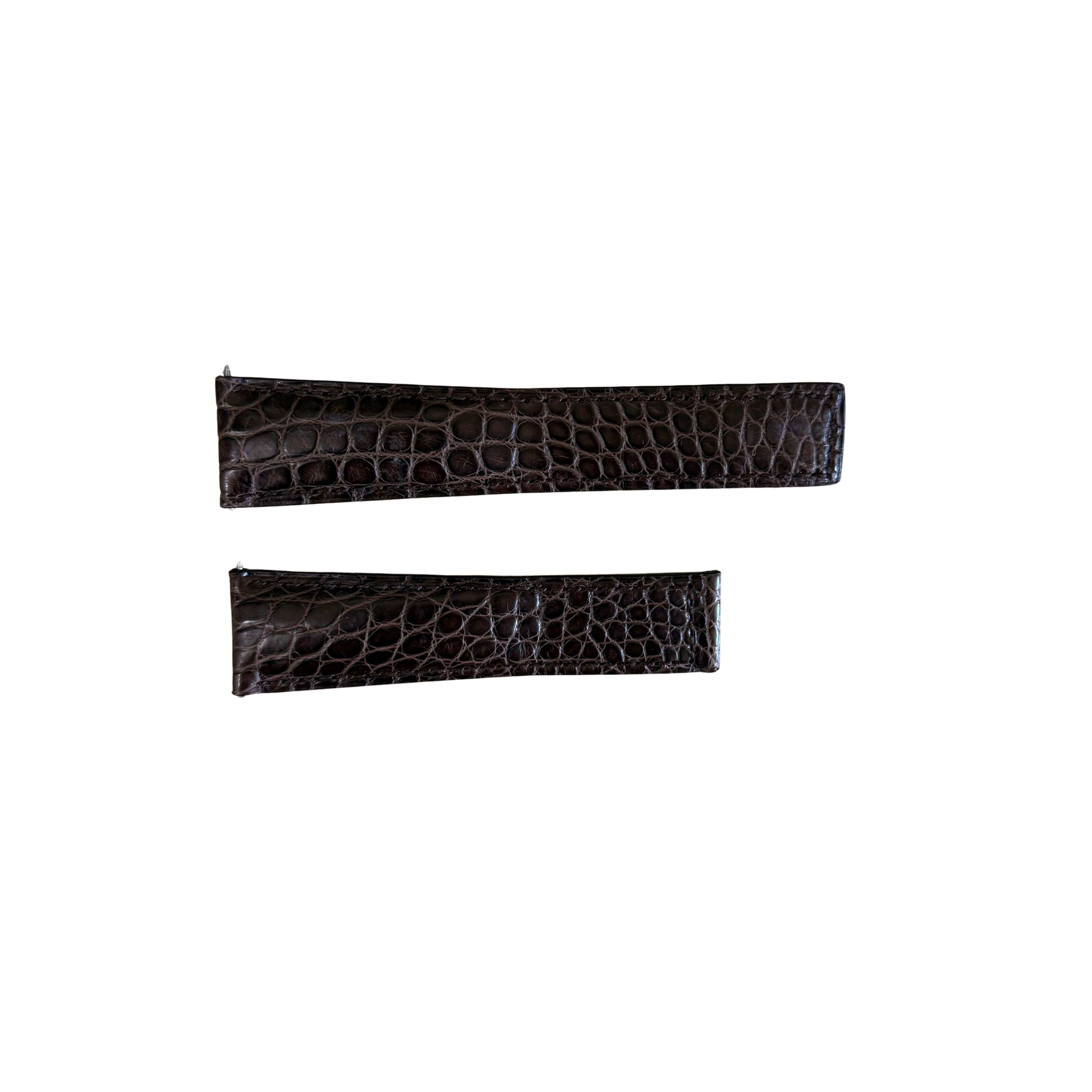 Authentic TAGHeuer Brown Crocodile Watch Strap Band 22mm