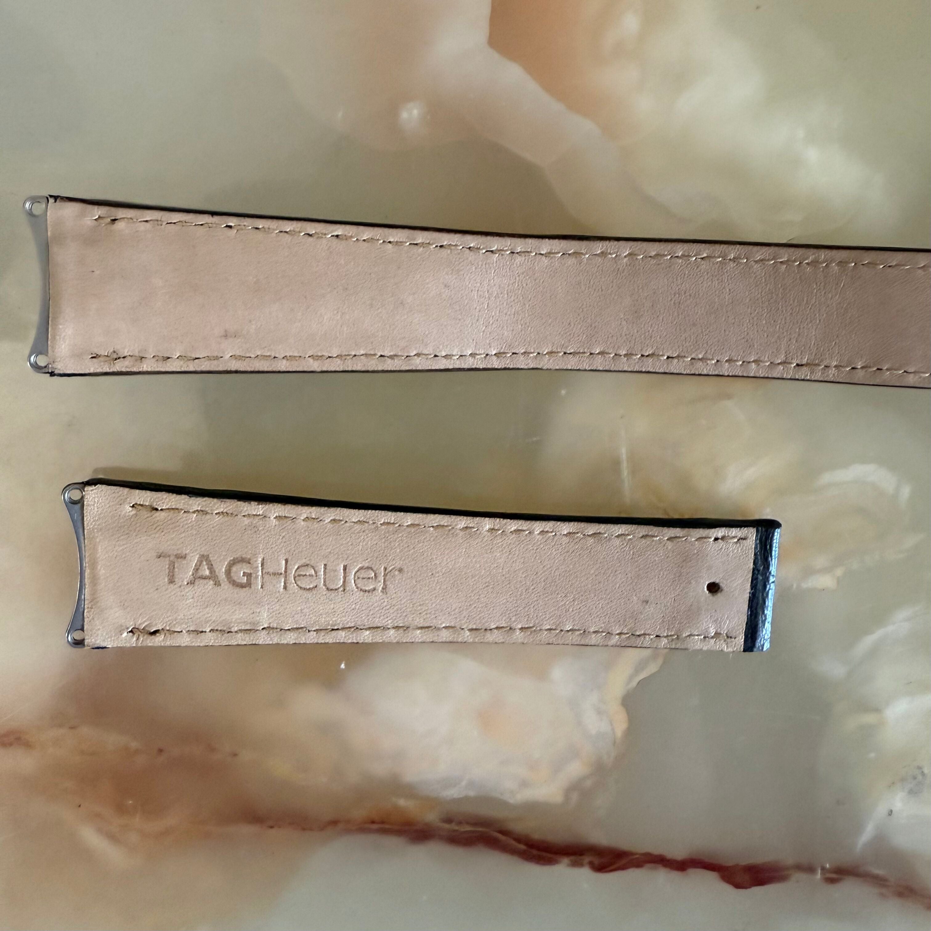 Authentic TAGHeuer Blue Crocodile Watch Strap Band 20mm