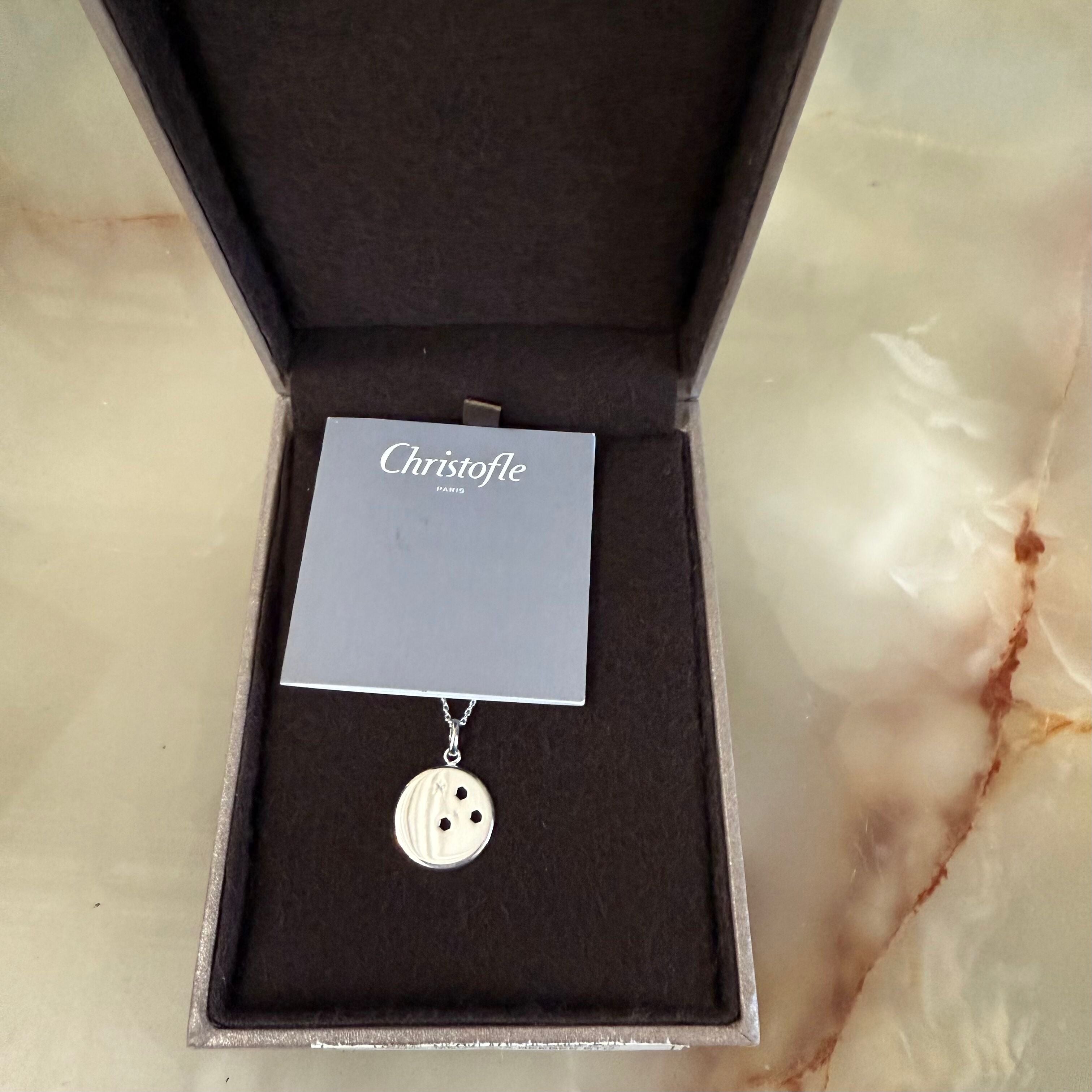 Christofle Sterling Silver BeeBee Collection Pendant Necklace