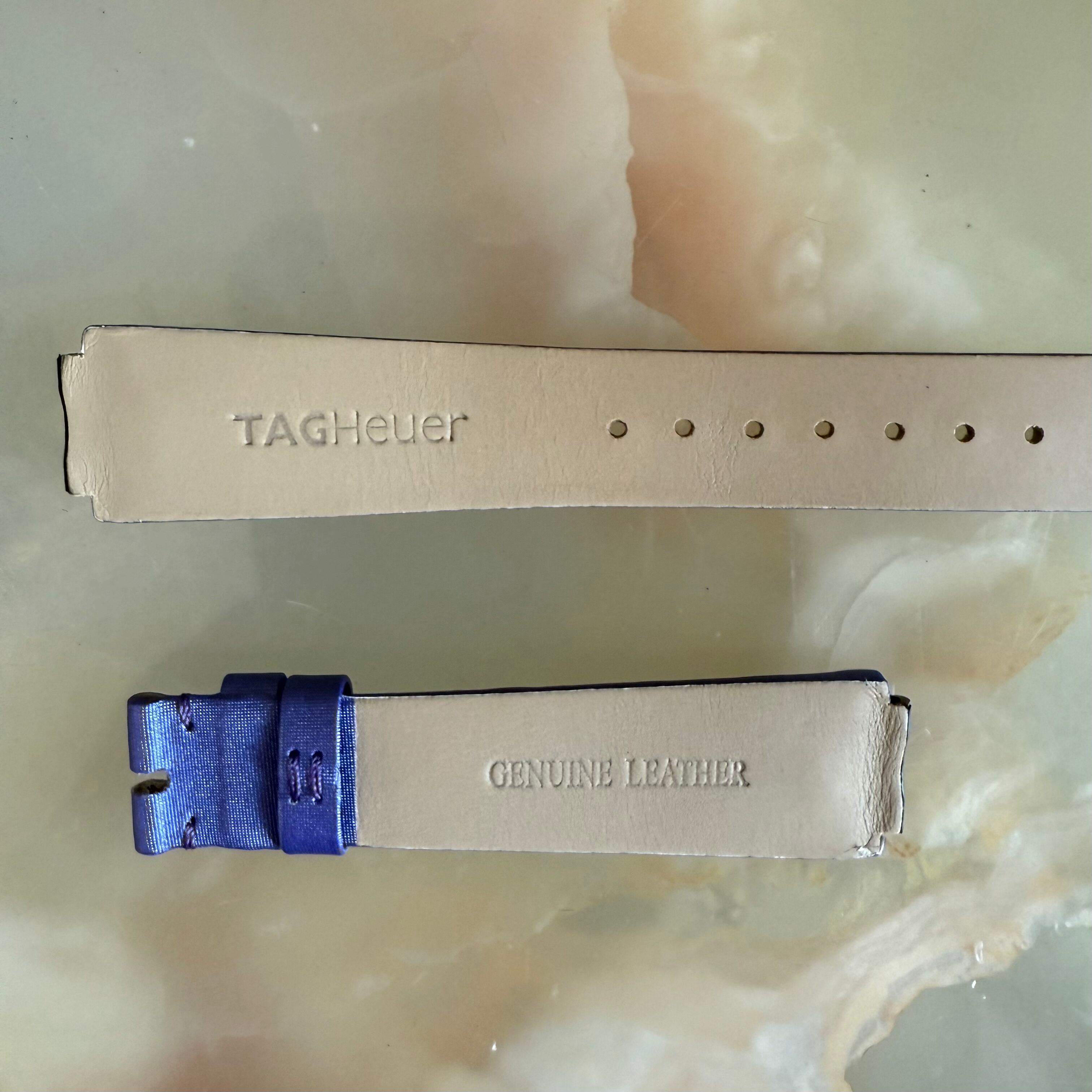 Authentic TAGHeuer Purple Satin Watch Strap Band 18mm