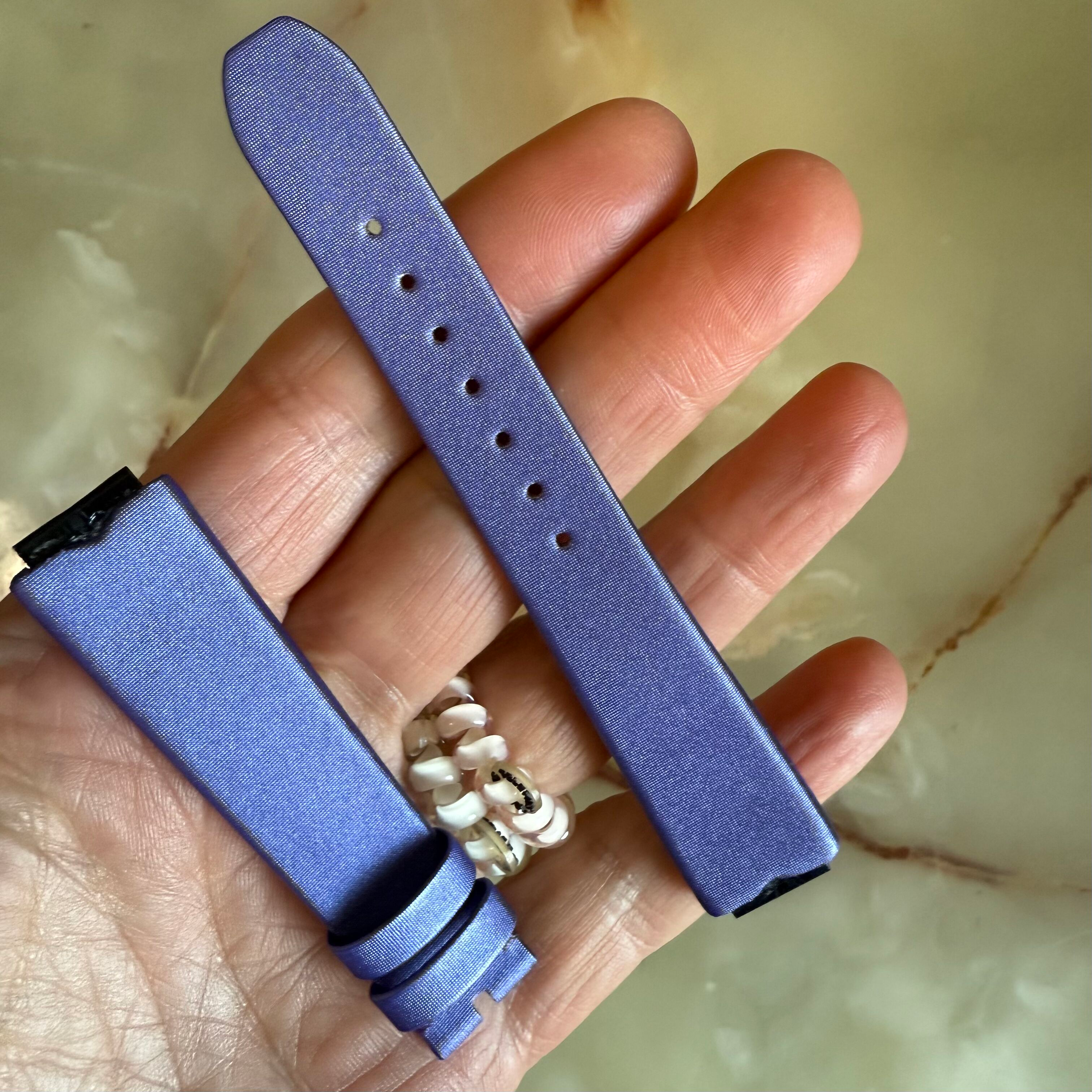 Authentic TAGHeuer Purple Satin Watch Strap Band 18mm