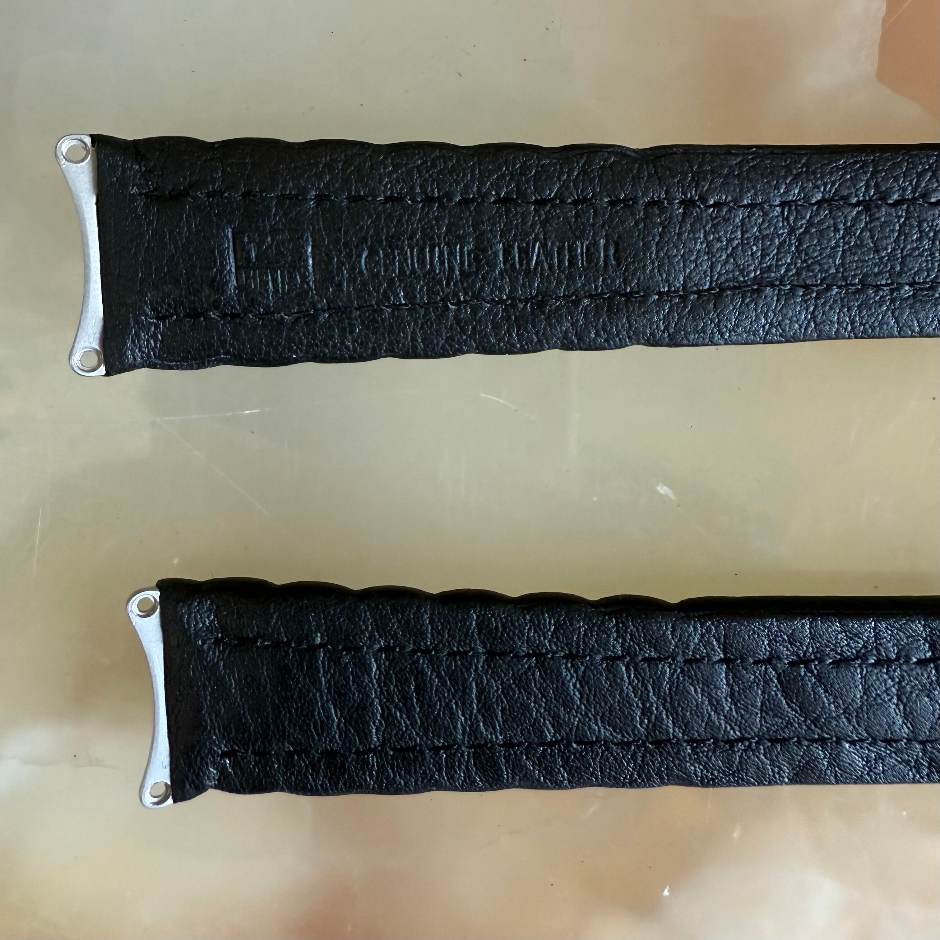 Authentic TAG Heuer 6000 Black Leather Watch Strap Band 19mm