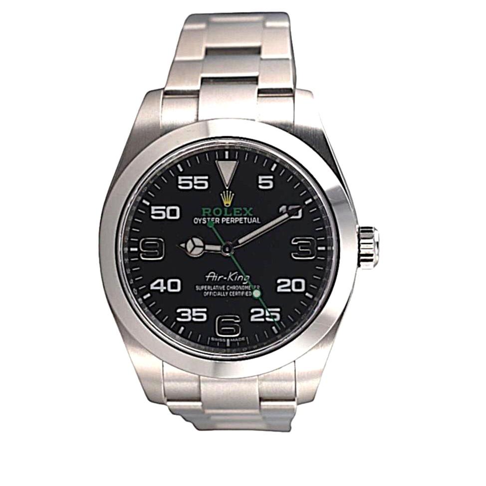 Rolex Air King Black Dial Stainless Steel Men's Watch 116900