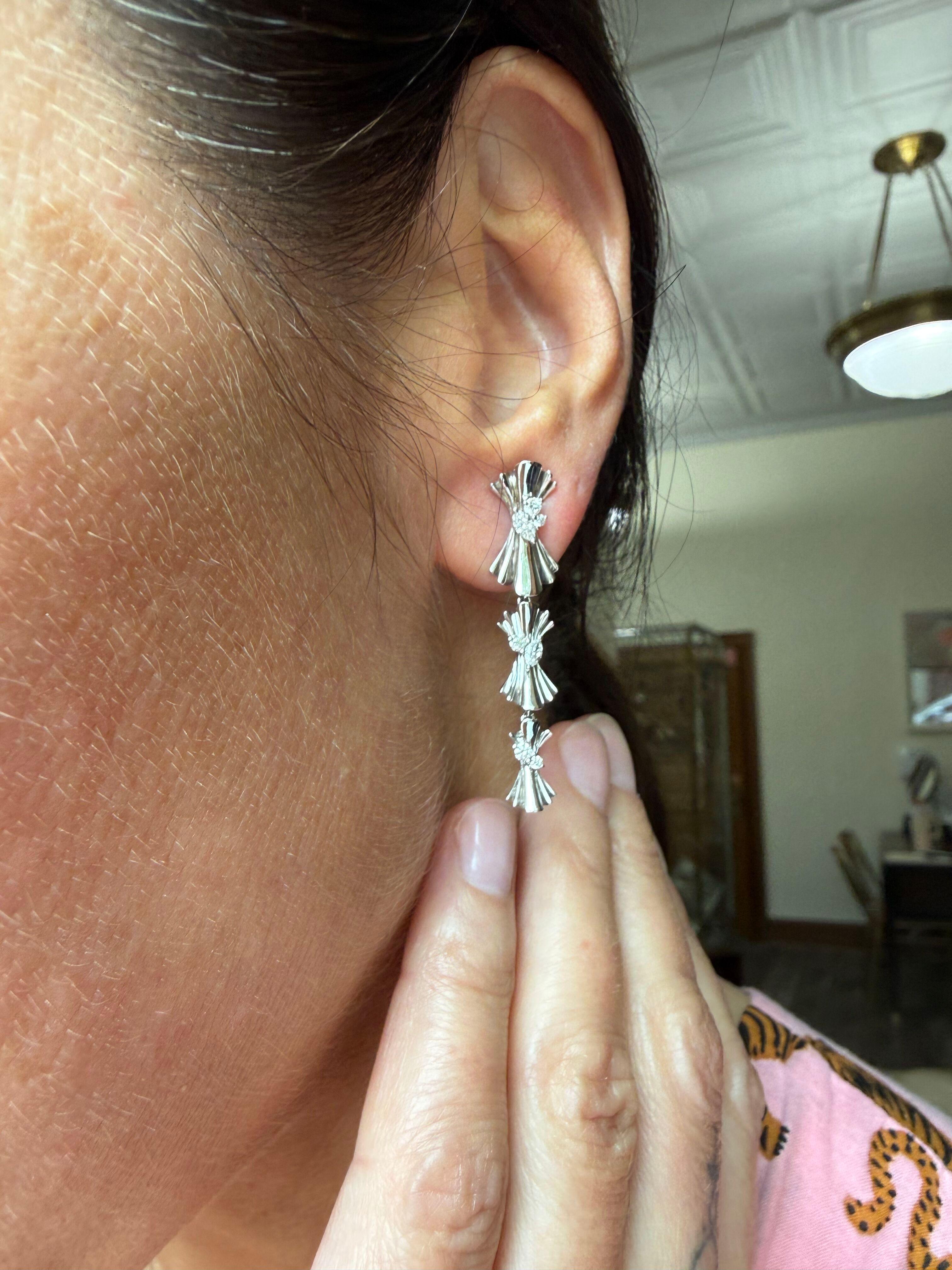 Marli 18k Gold Diamond Drop Earrings