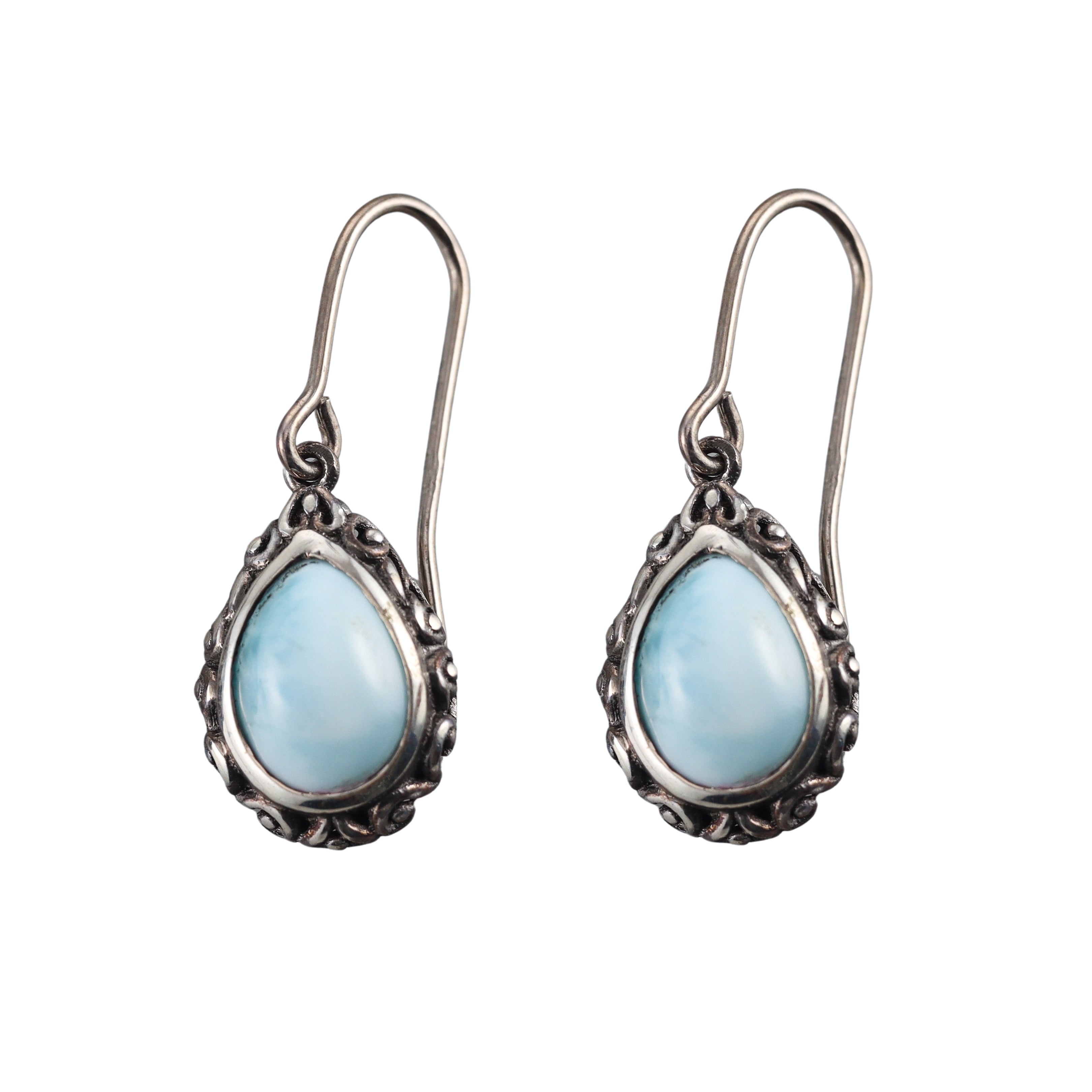 Marahlago Sterling Silver Larimar Earrings #66 Retail $259