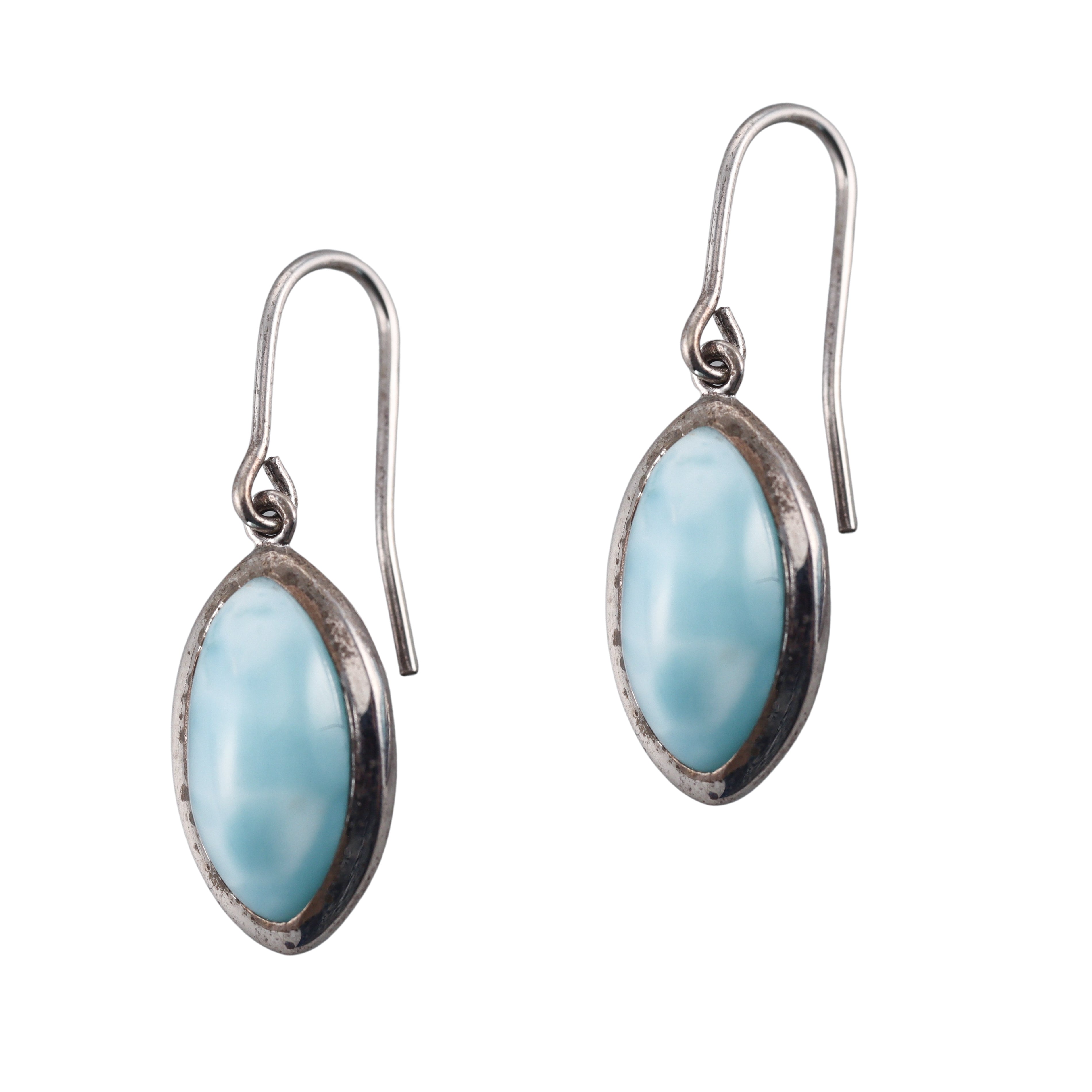 Marahlago Sterling Silver Larimar Earrings #63 Retail $255