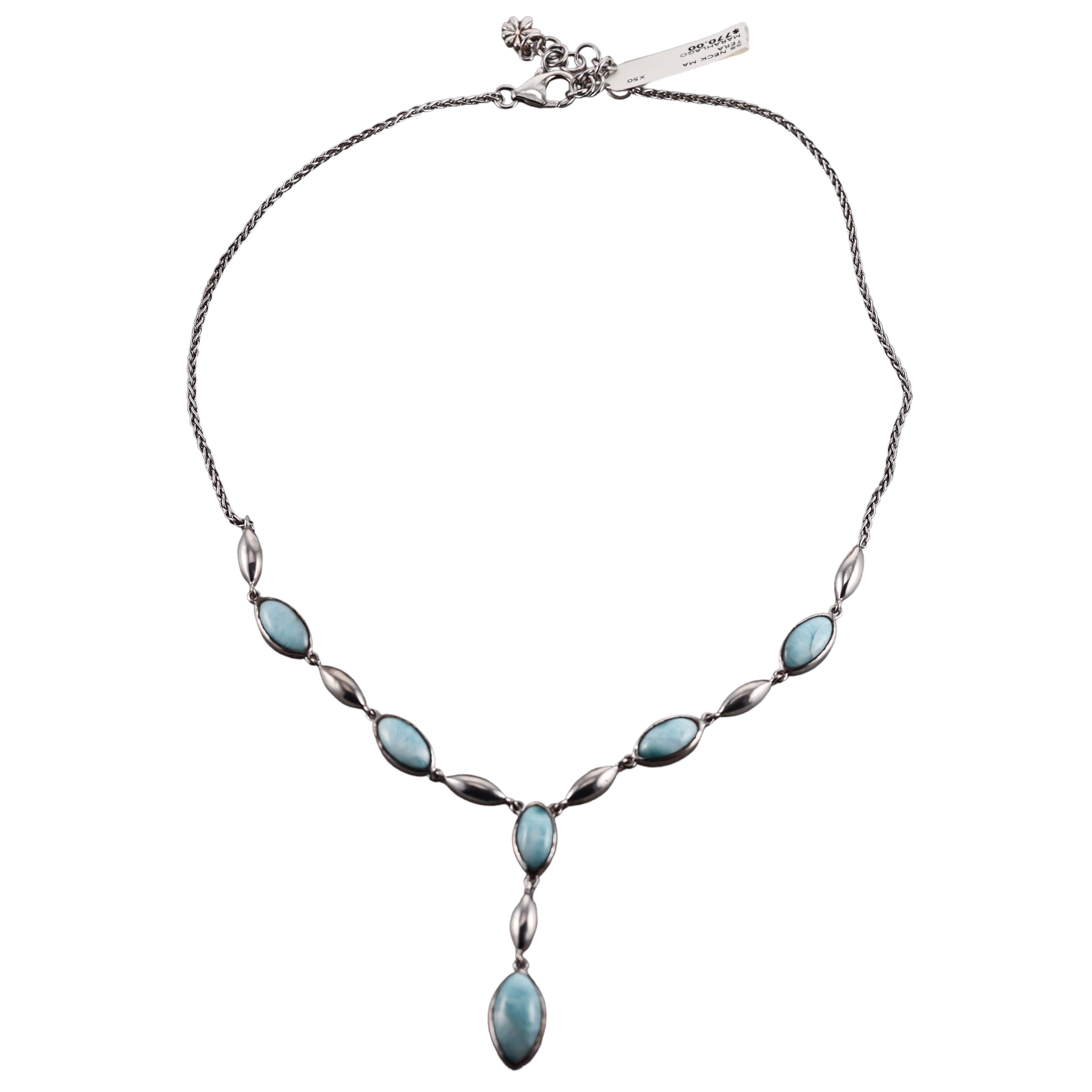 MarahLago Sterling Silver Larimar Necklace Retail $770