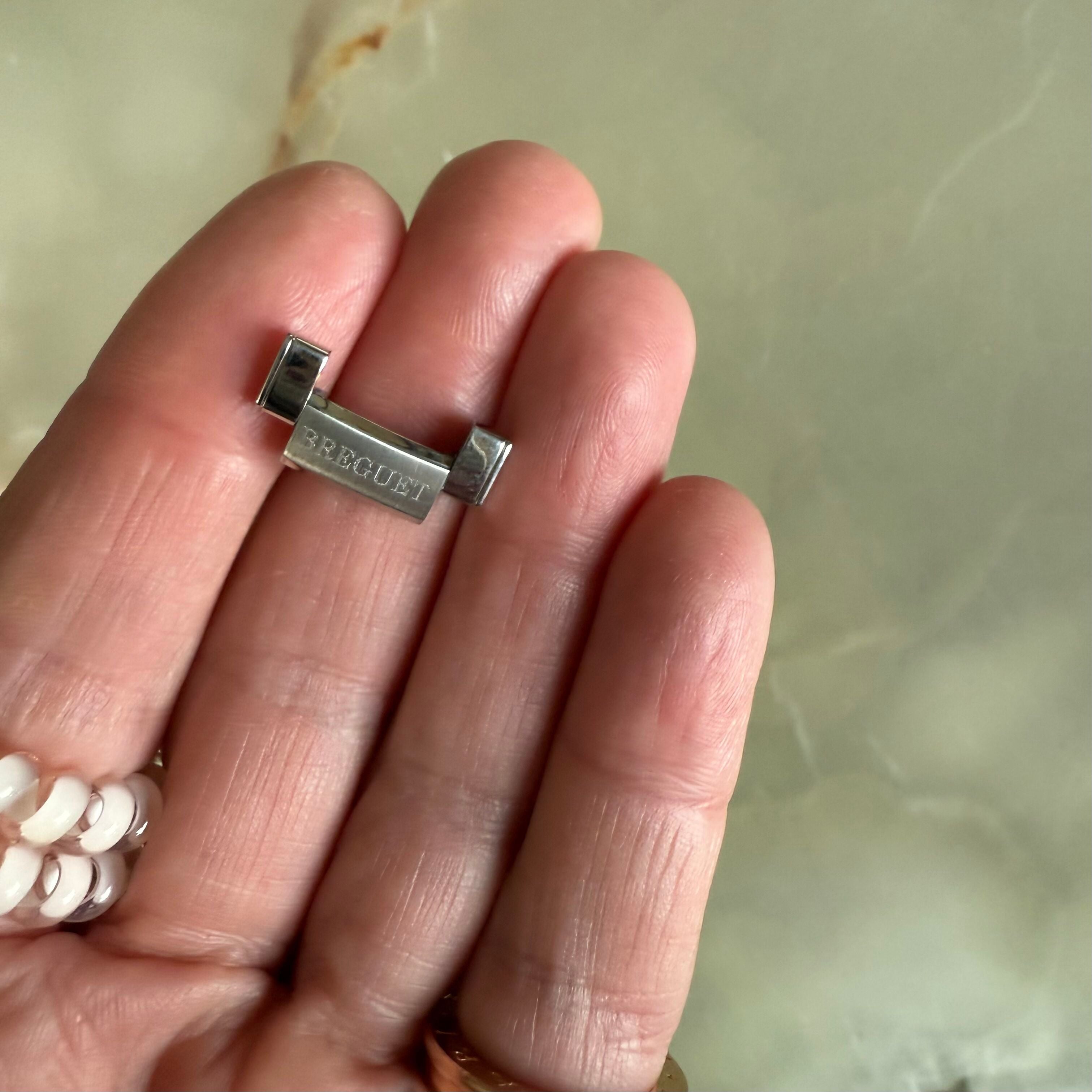 Authentic Breguet Stainless Steel Link with Logo 19mm