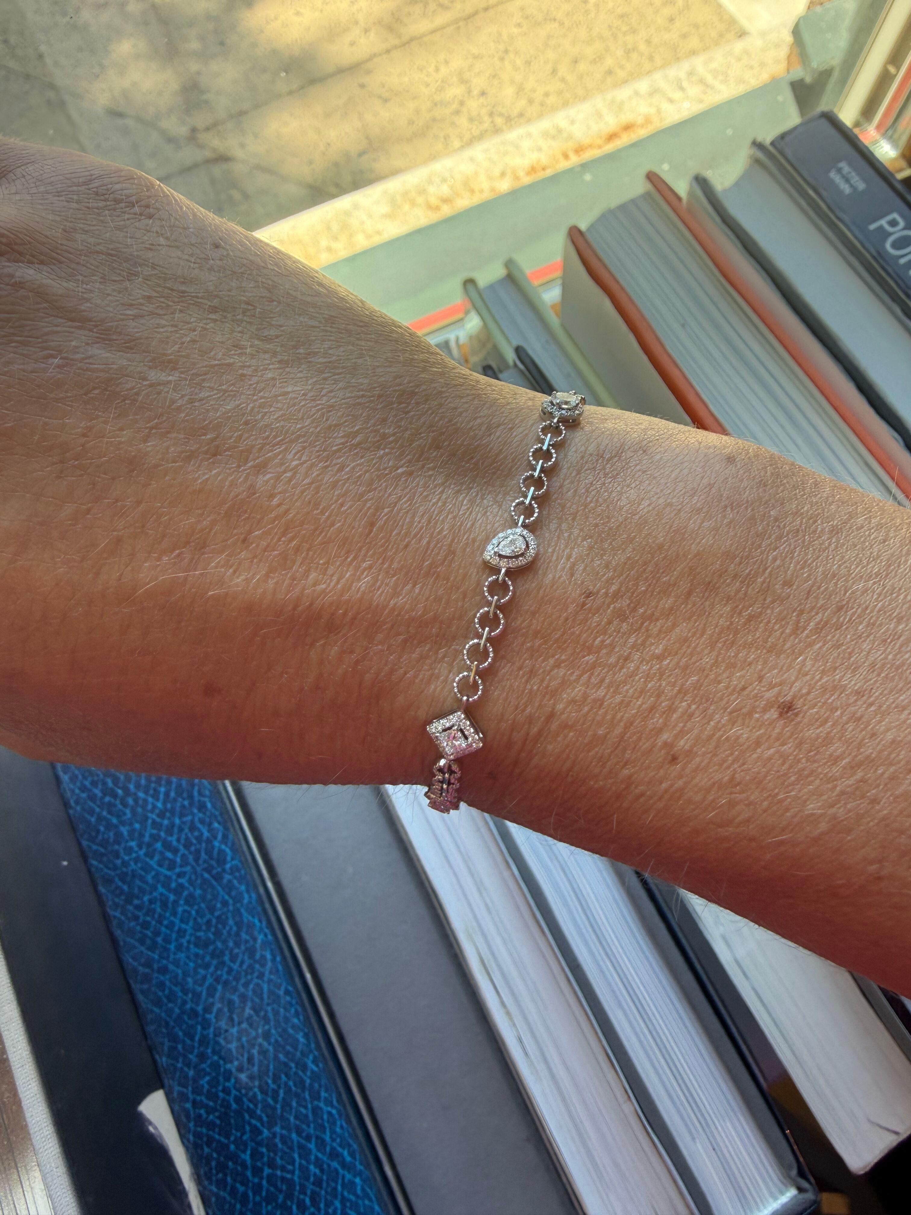 Marli 18k White Gold Diamond Bracelet