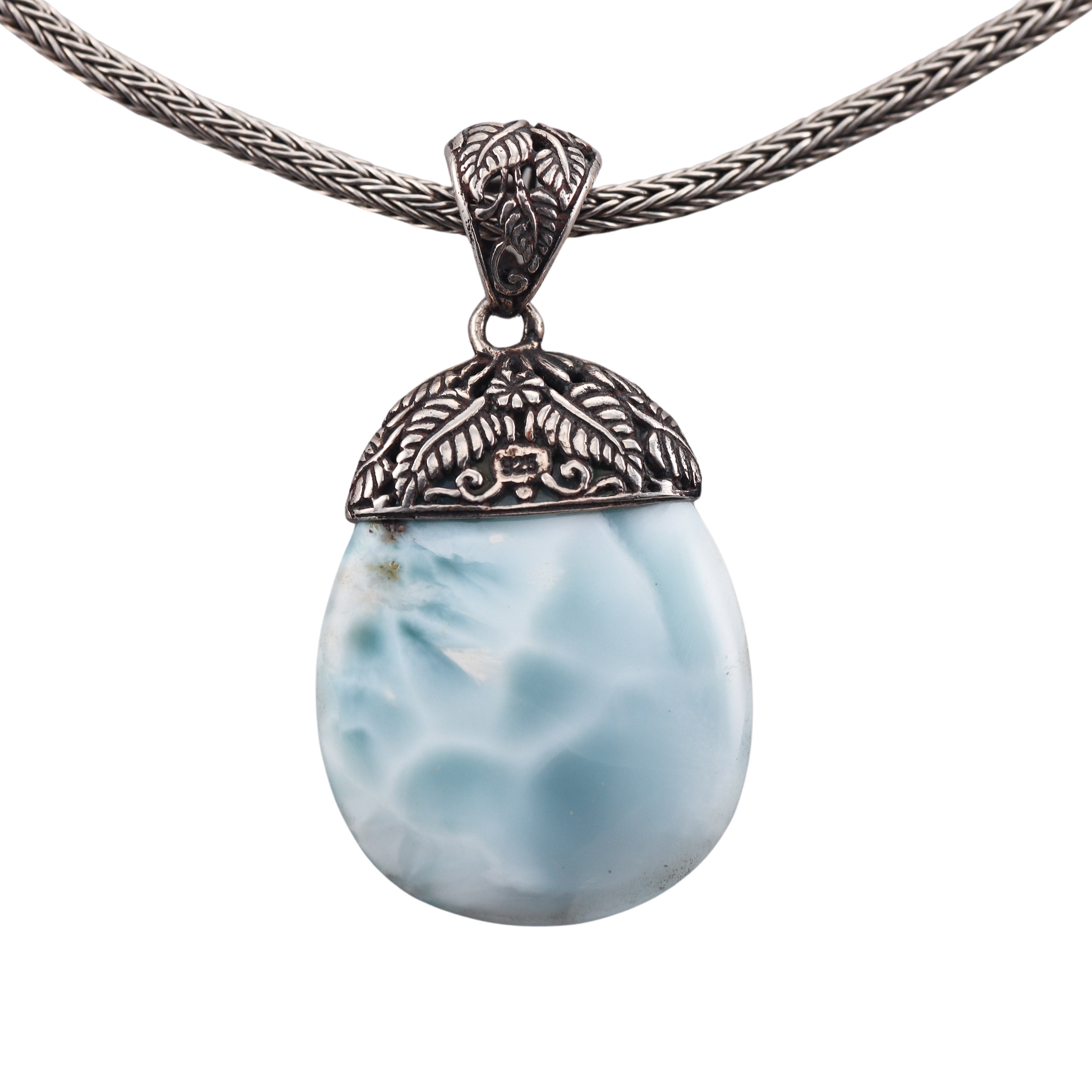 MarahLago Sterling Silver Larimar Pendant Necklace Retail $752