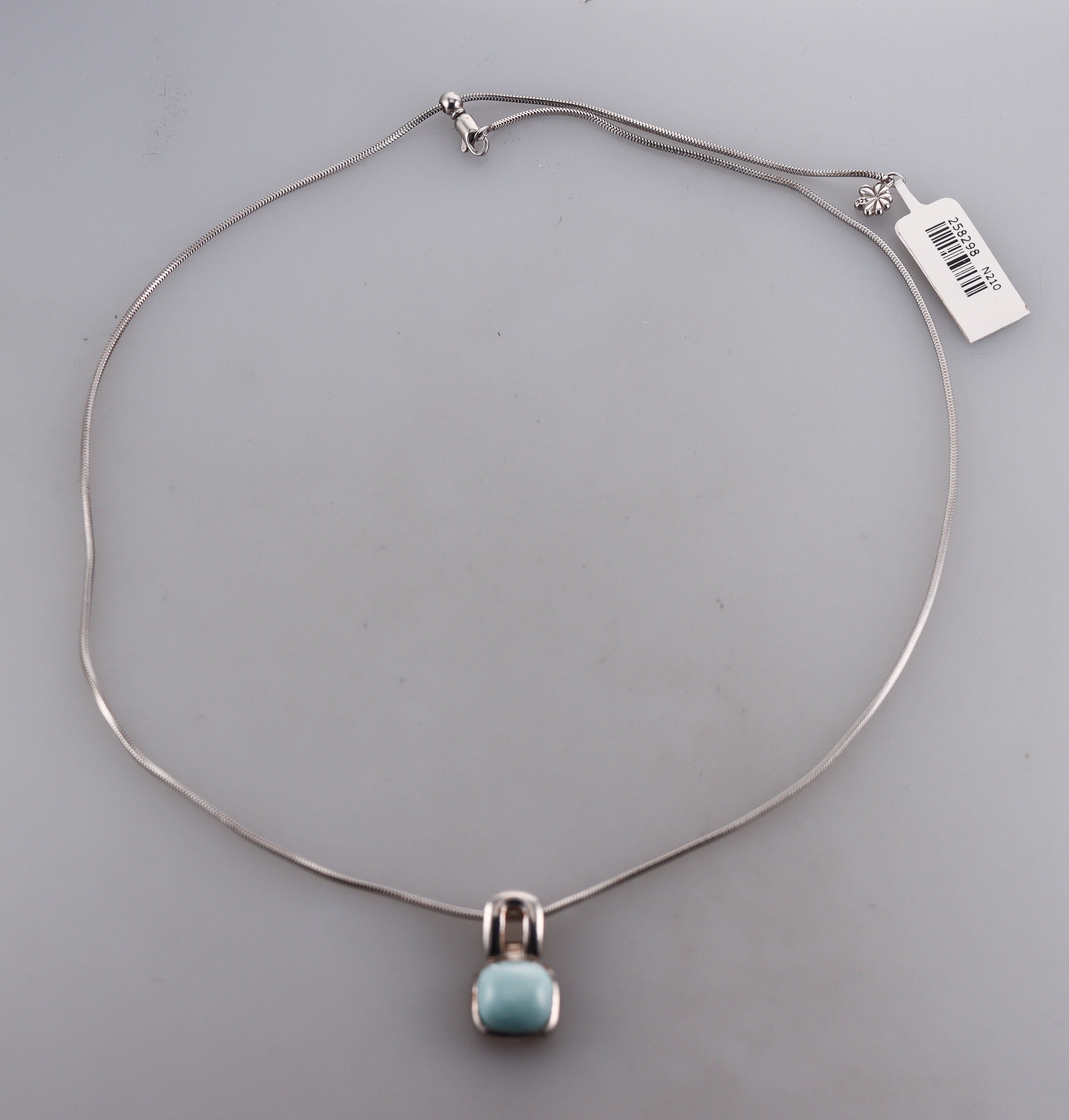 MarahLago Sterling Silver Larimar Pendant Necklace Retail $294