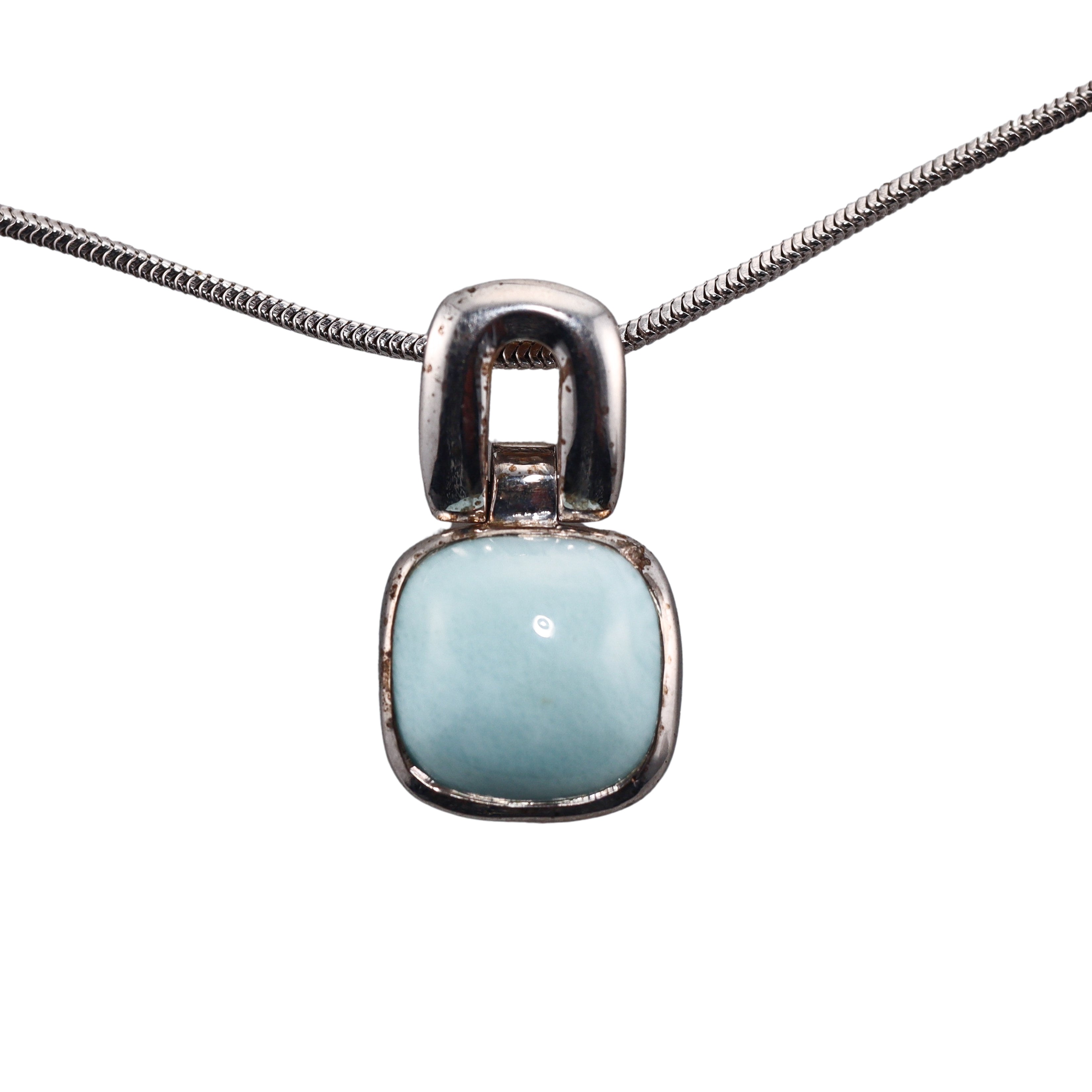 MarahLago Sterling Silver Larimar Pendant Necklace Retail $294