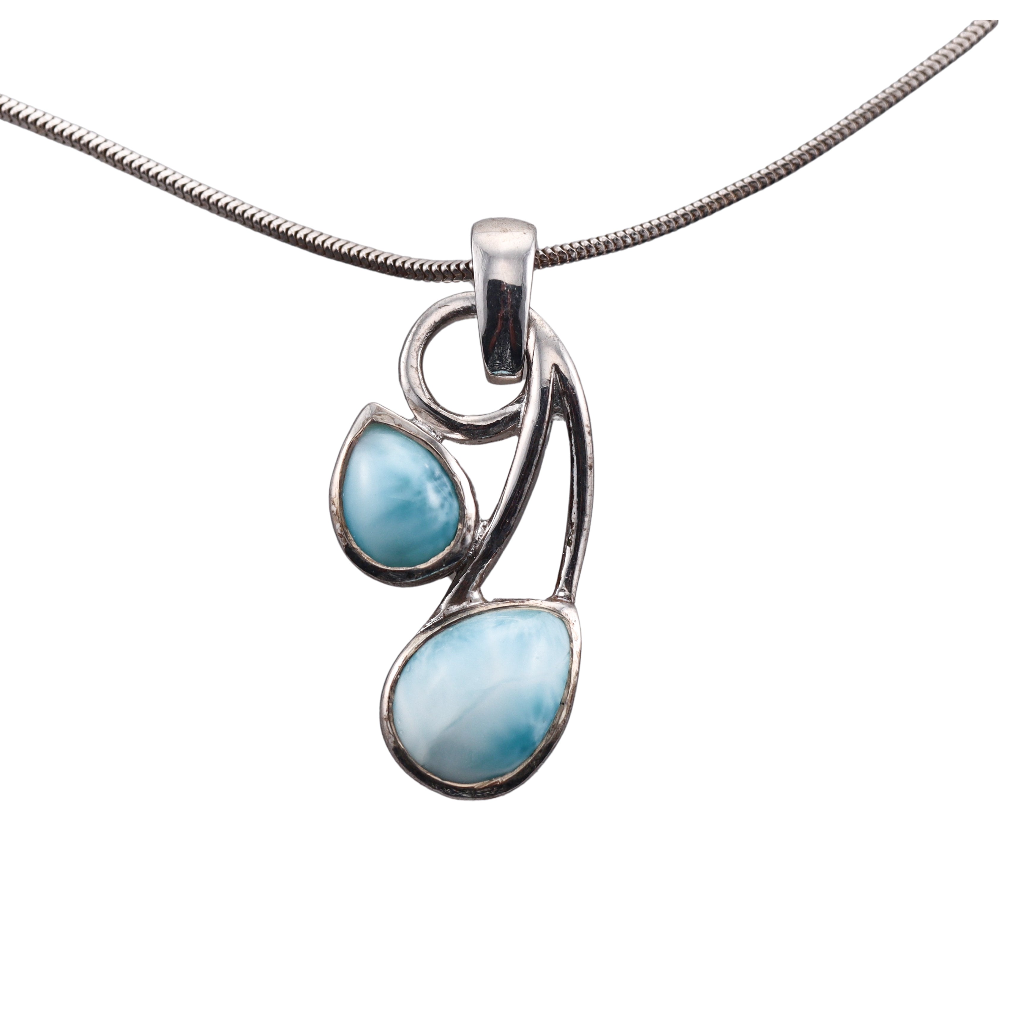 MarahLago Sterling Silver Larimar Pendant Necklace Retail $311