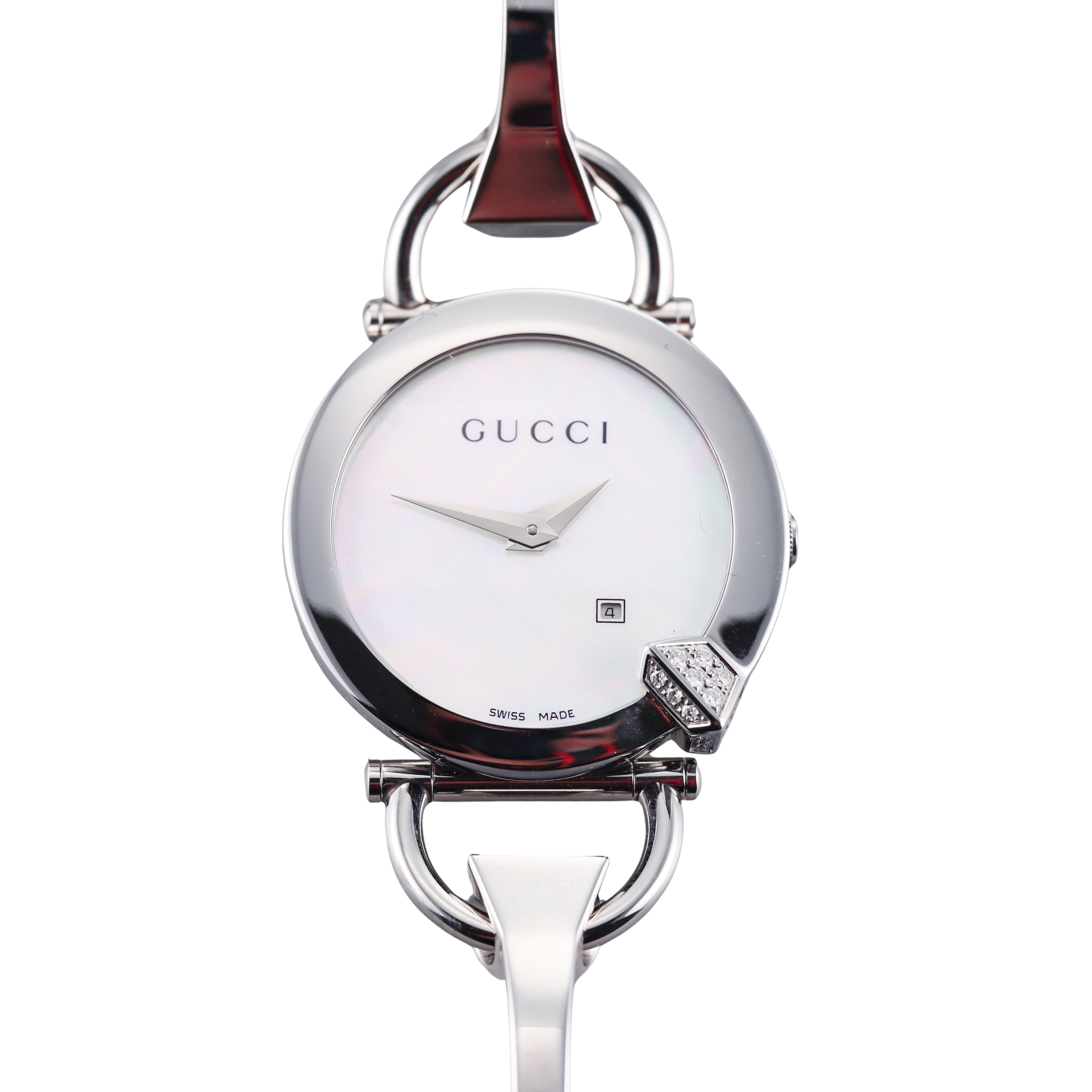 Gucci Chiodo MOP Diamond Quartz Ladies Watch YA122505