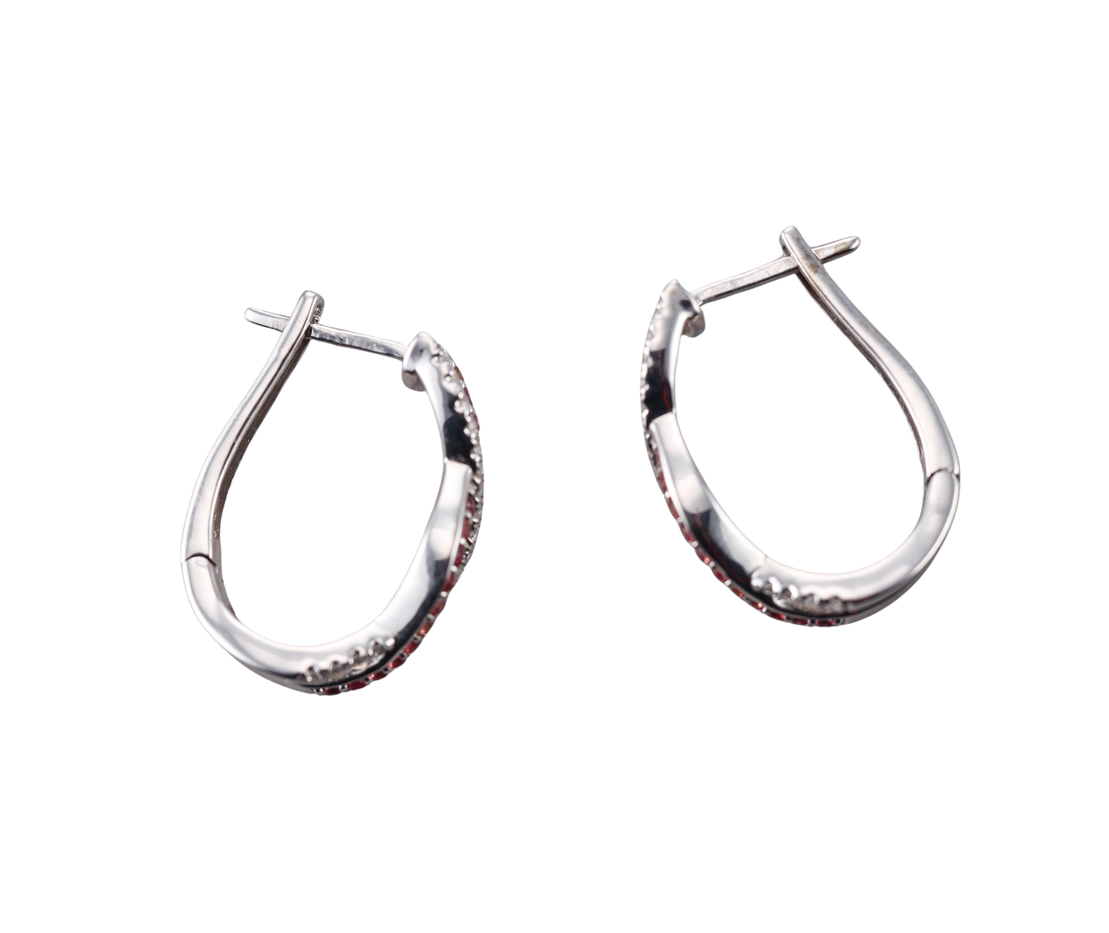 Kallati Gold Diamond Pink Sapphire Earrings