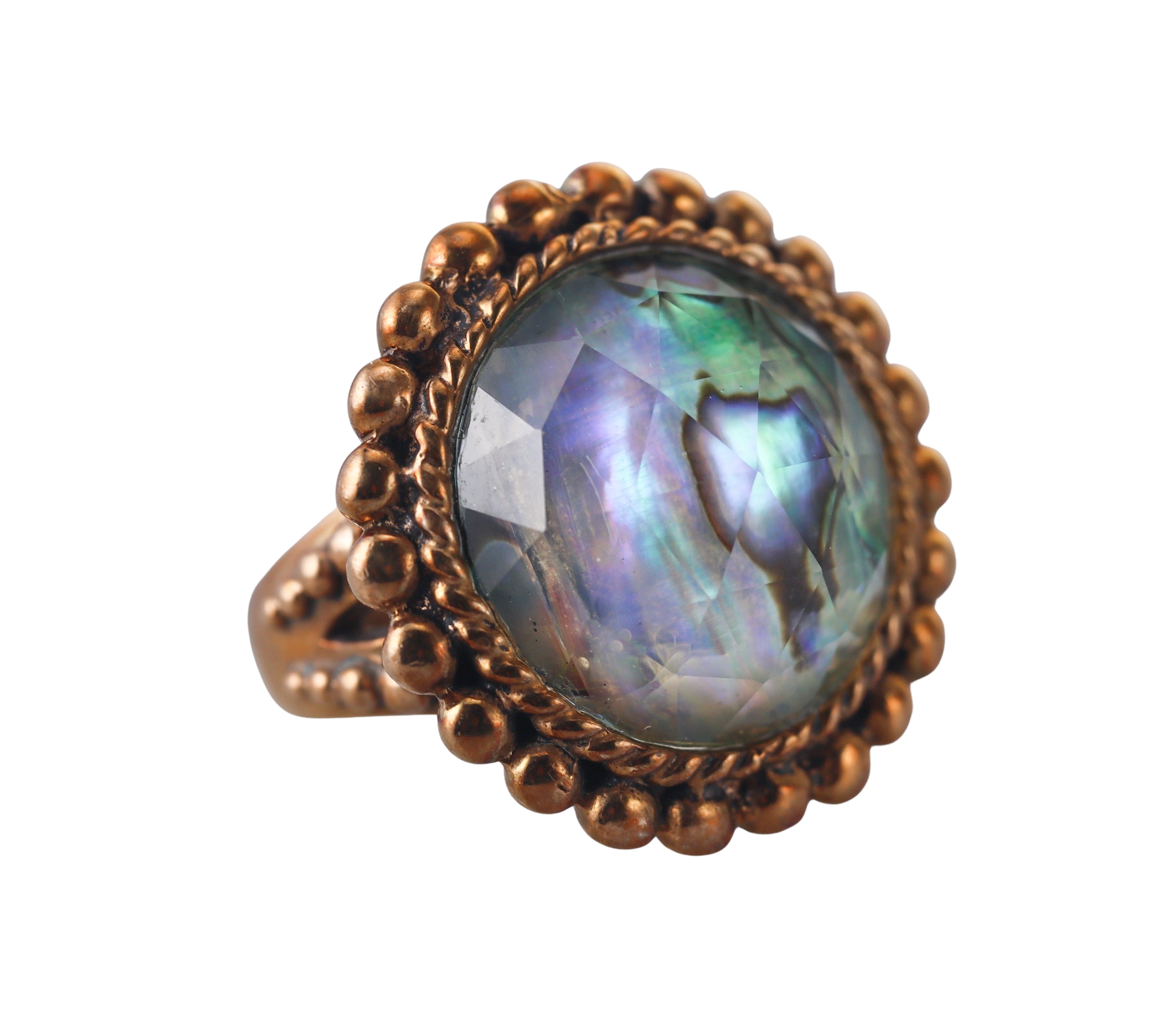 Stephen Dweck Bronze MOP Quartz Ring