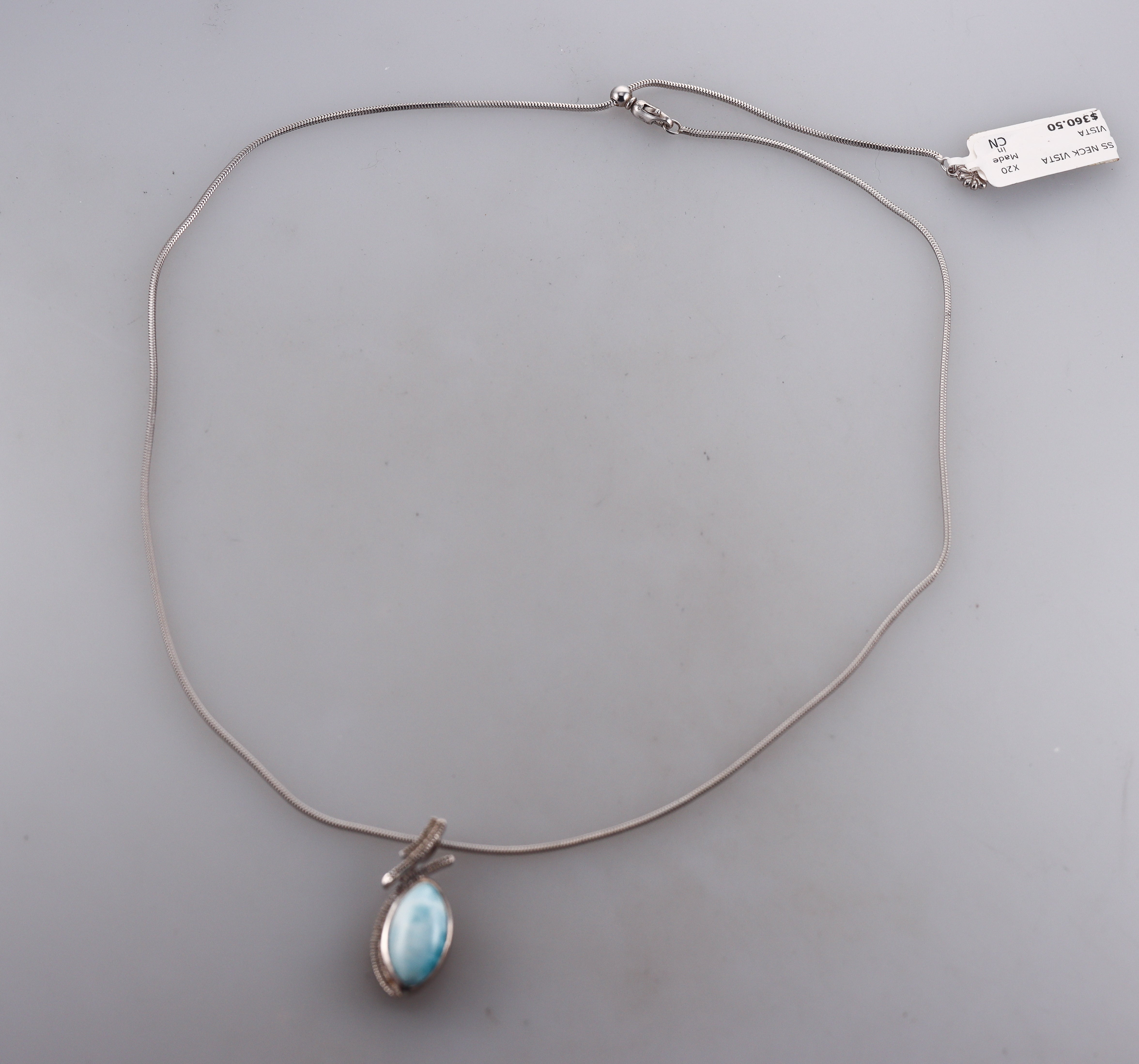 MarahLago Sterling Silver Larimar Pendant Necklace Retail $360