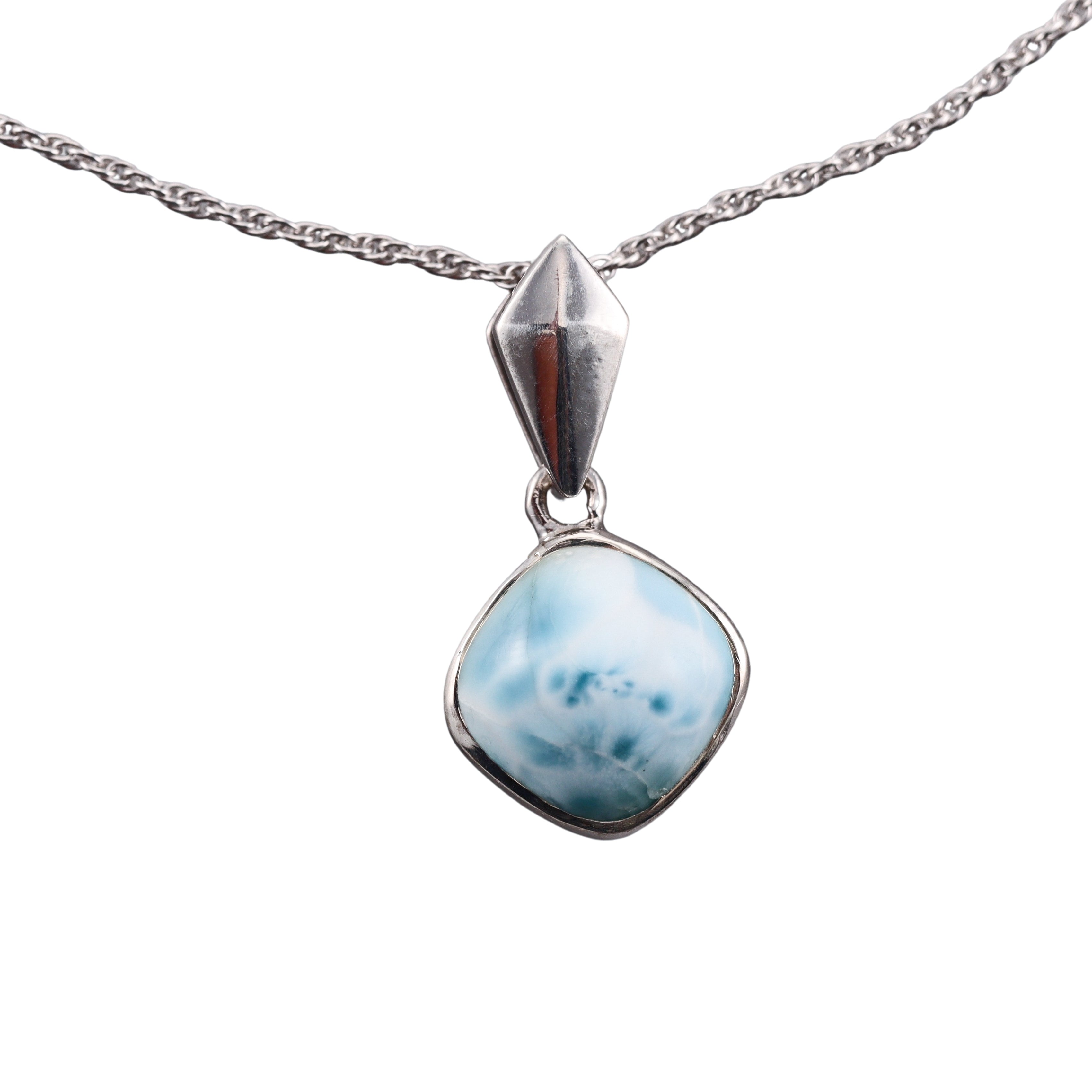 MarahLago Sterling Silver Larimar Pendant Necklace Retail $198