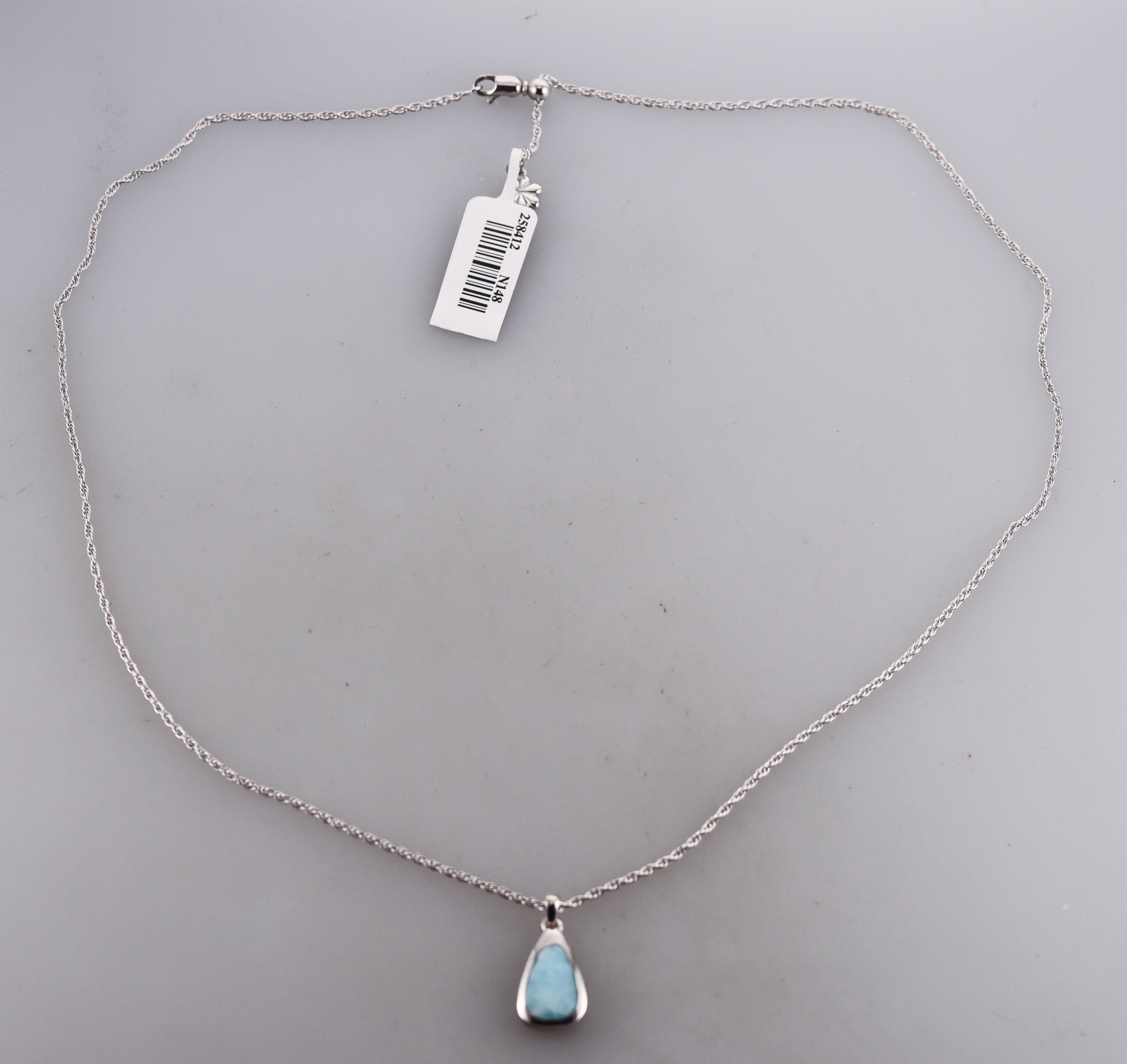 MarahLago Sterling Silver Larimar Pendant Necklace Retail $185