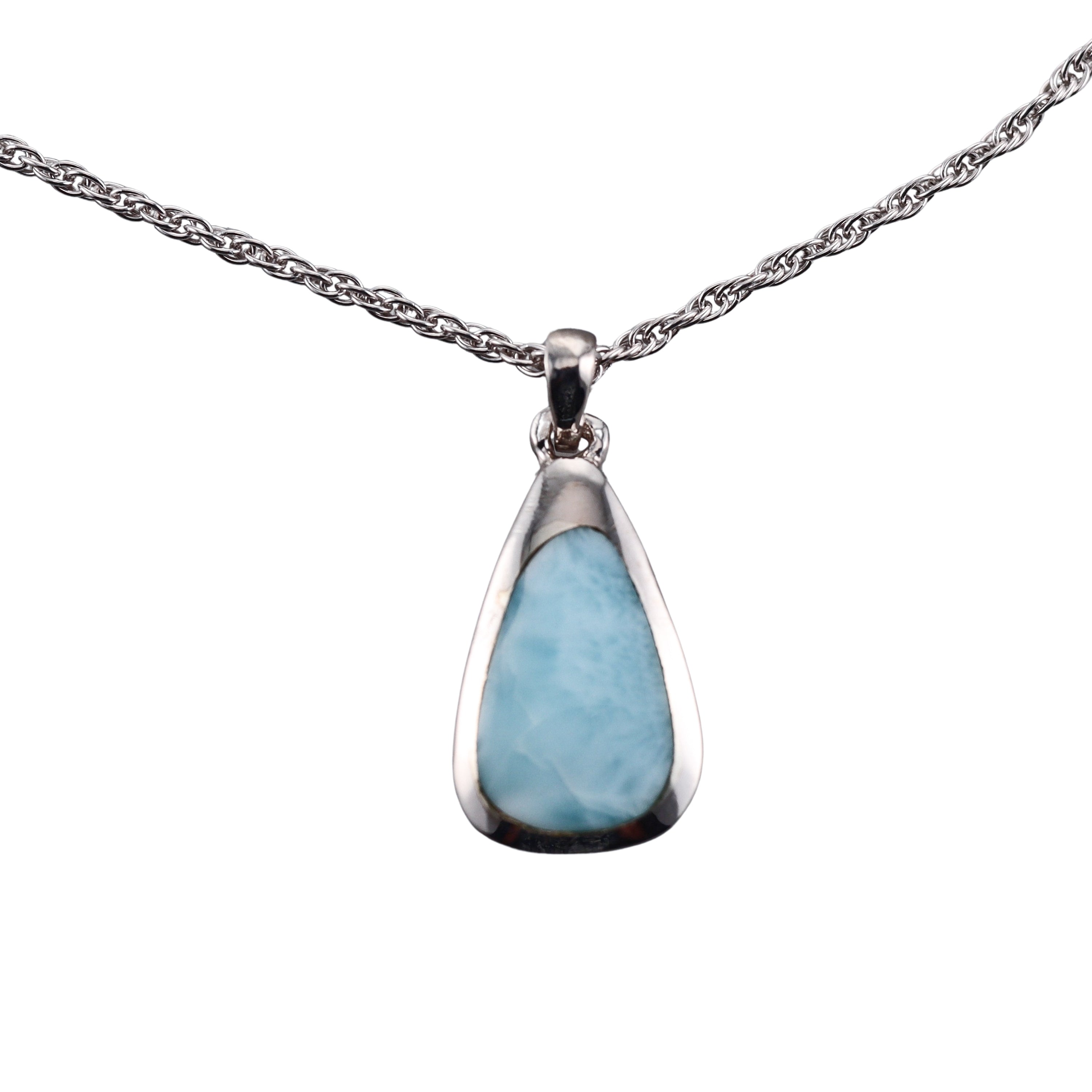 MarahLago Sterling Silver Larimar Pendant Necklace Retail $185