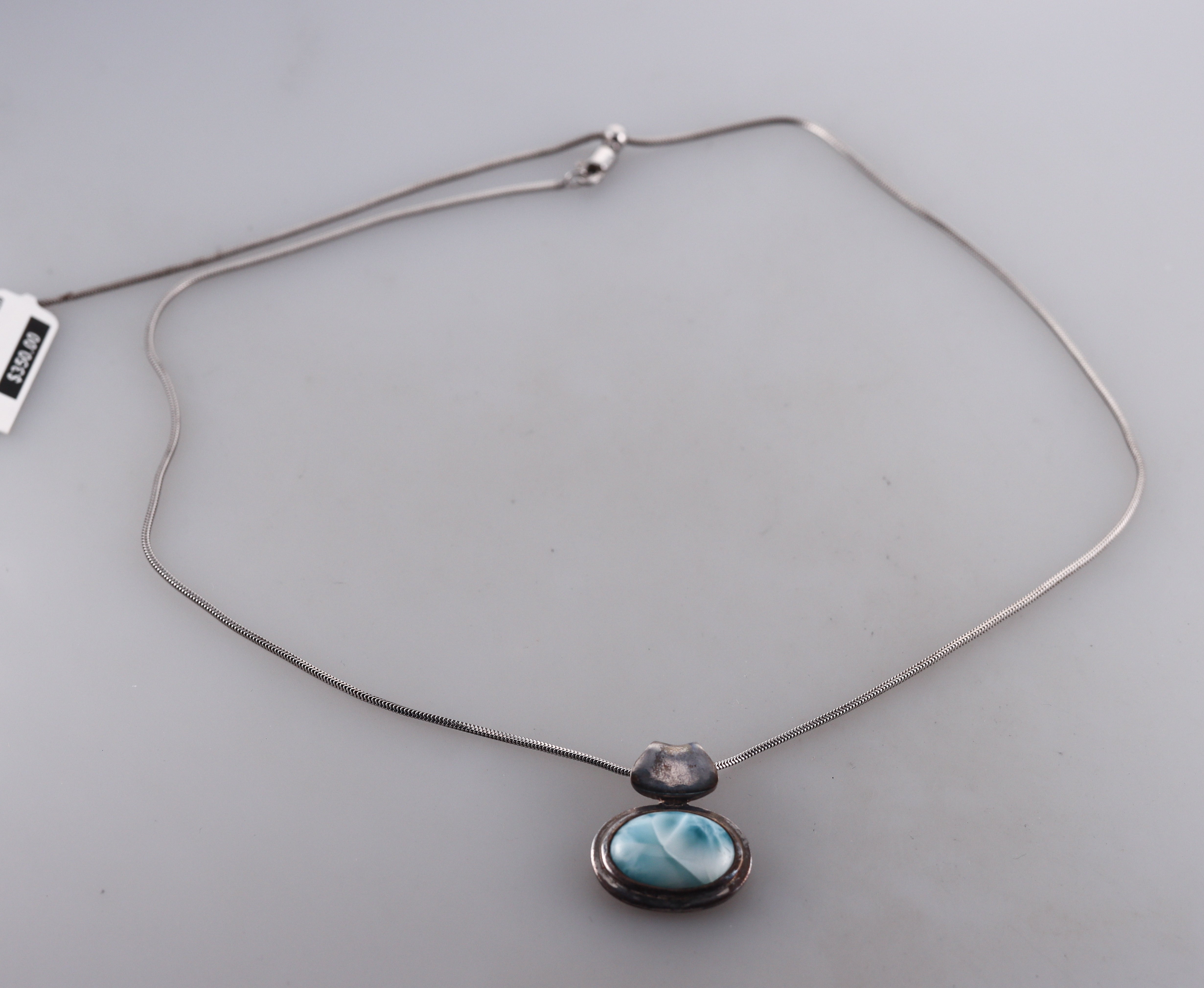 MarahLago Sterling Silver Larimar Pendant Necklace Retail $350