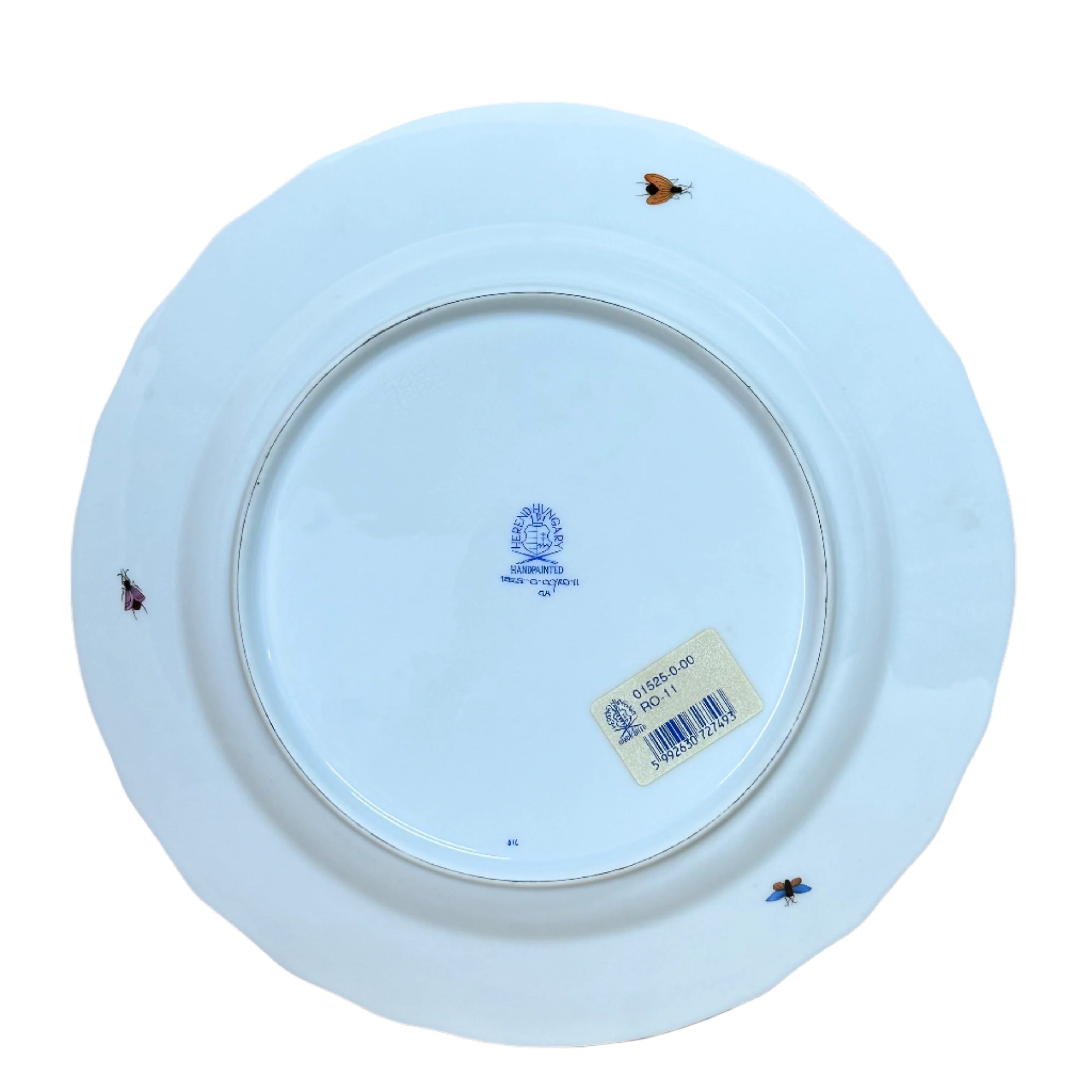 Herend Porcelain Rothschild Bird Dinner Plate 1525-0-00/RO-6