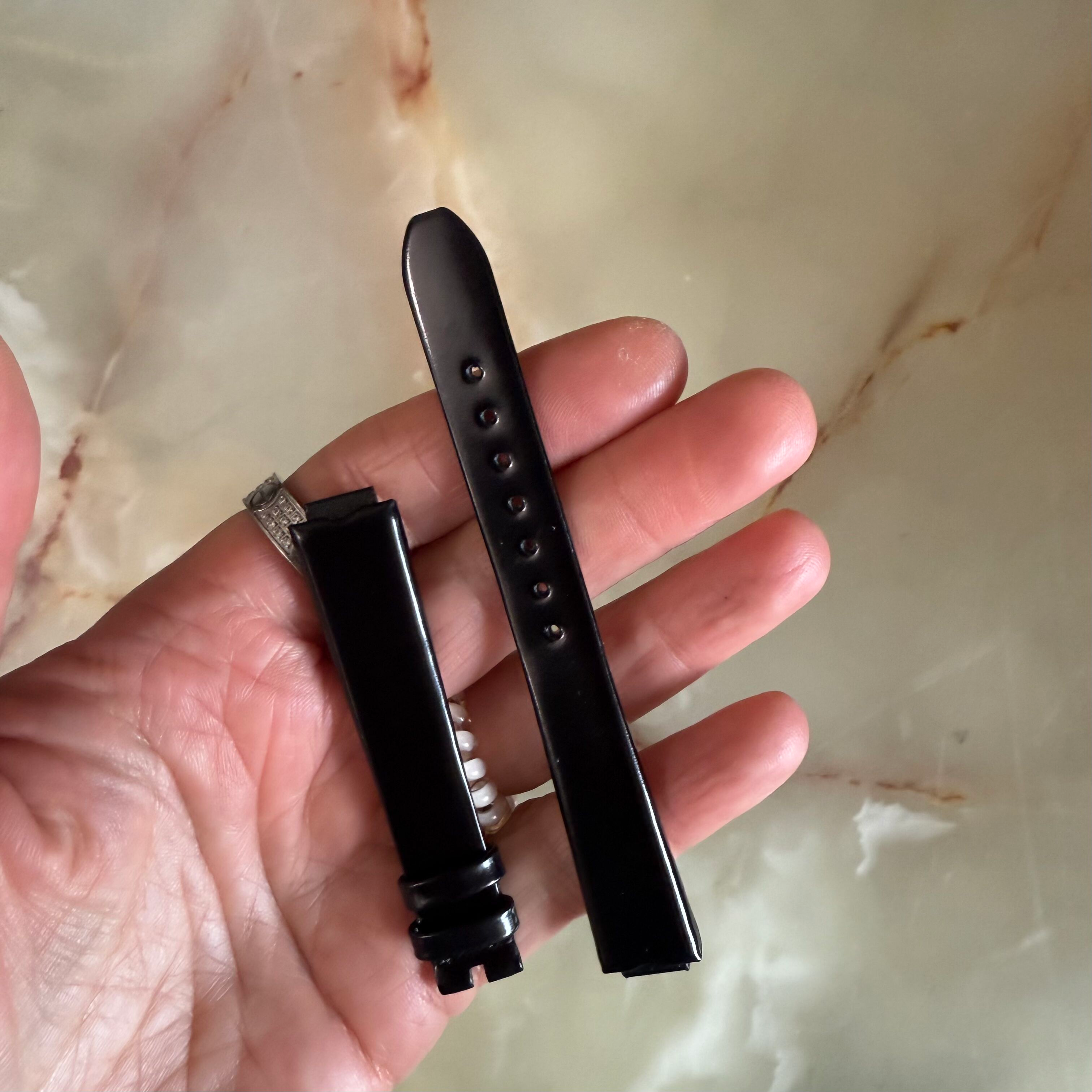 Authentic TAG Heuer Black Genuine Leather Watch Strap Band 14mm