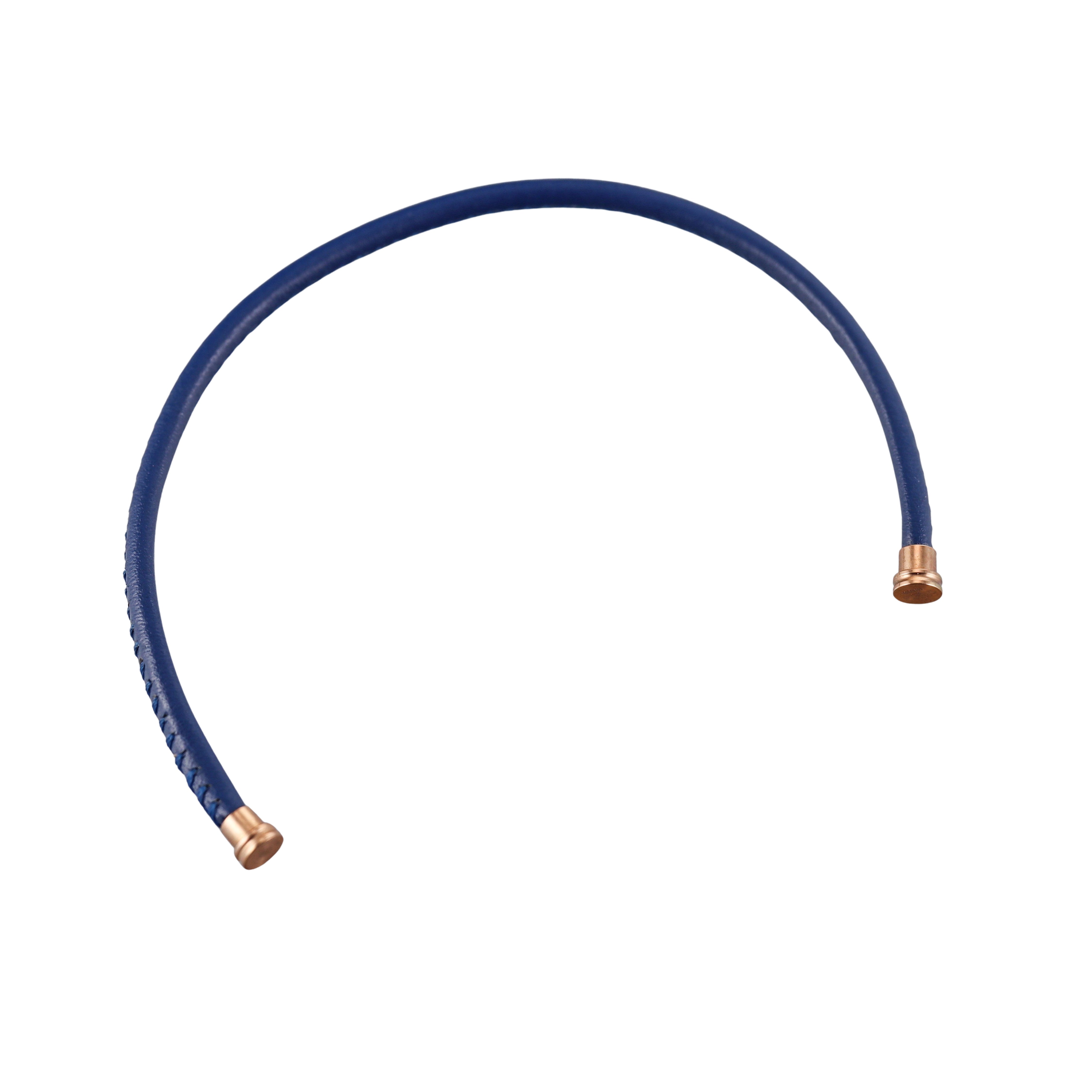 Fred Force 10 Bracelet Dark Blue Leather Cable Small QA-122