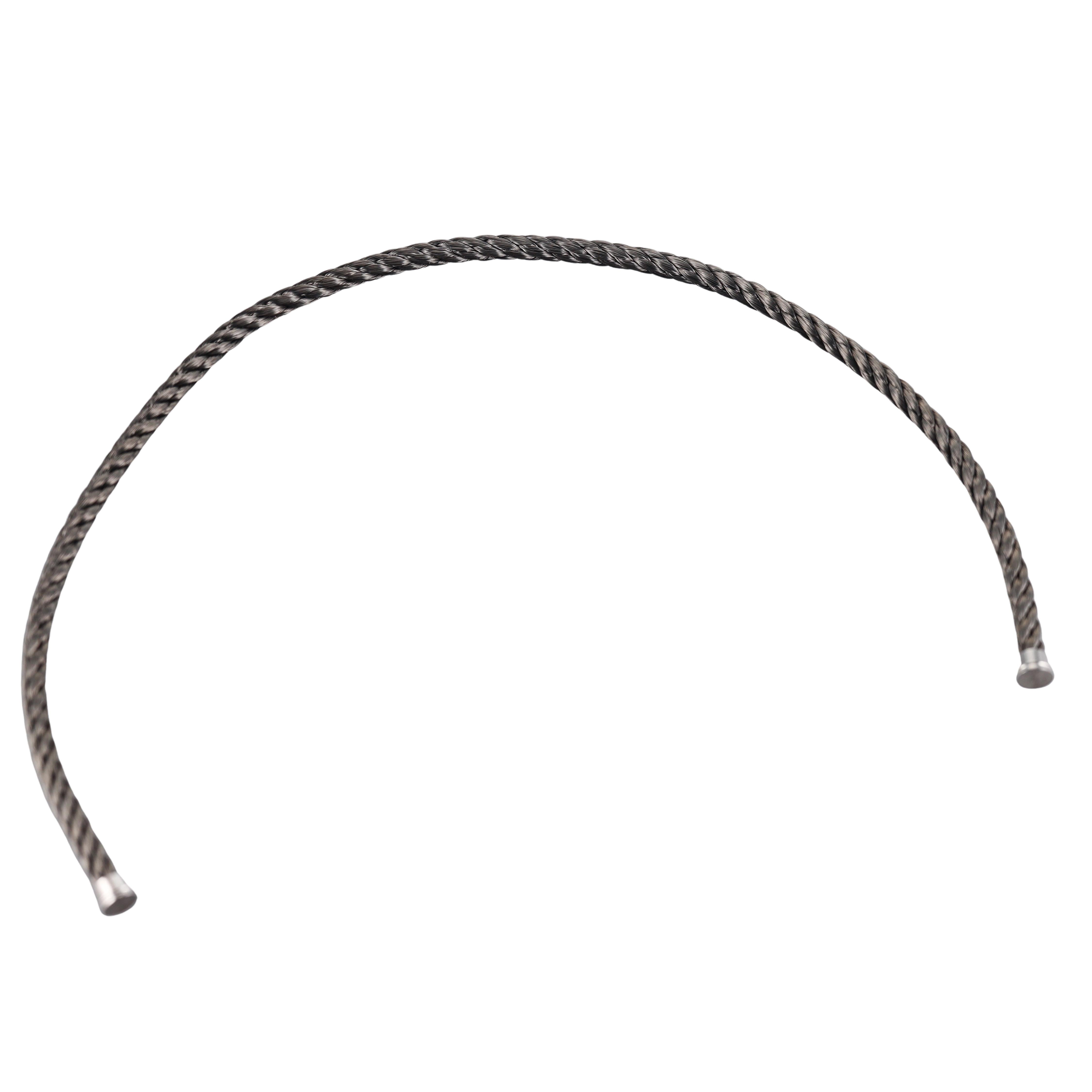 Fred Force 10 Bracelet Grey Double Cable Large QA-150