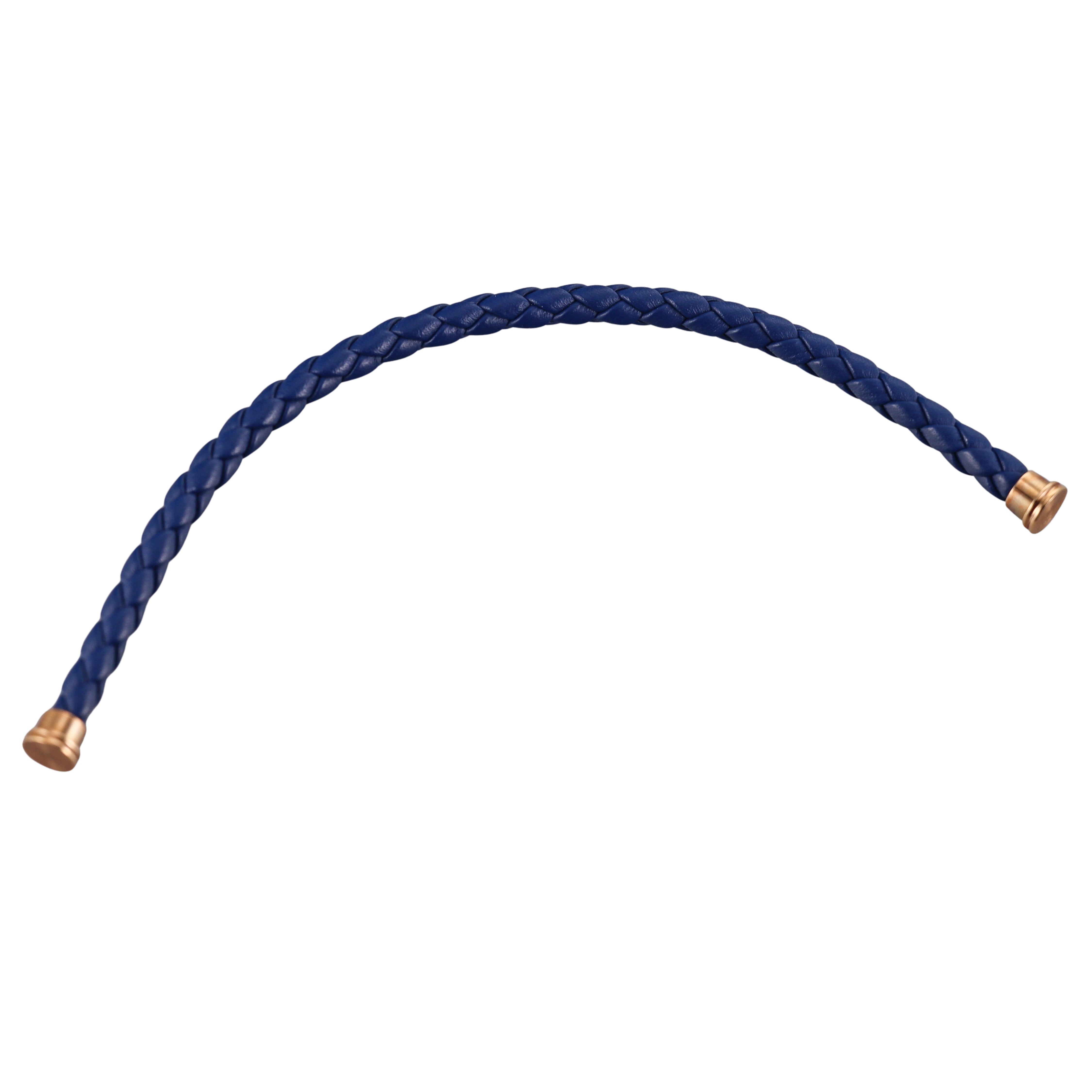 Fred Force 10 Bracelet Dark Blue Leather Cable Large QA-1751