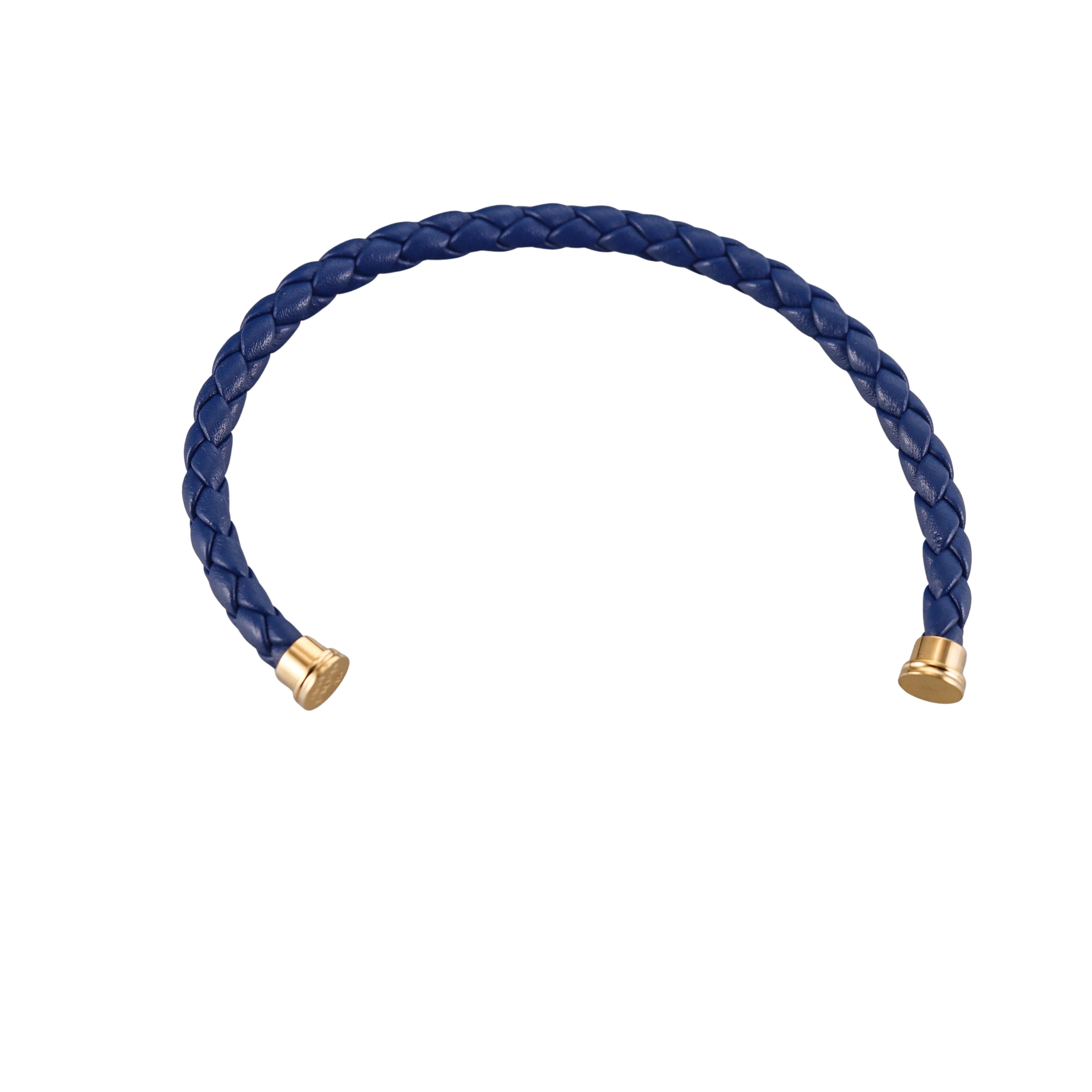 Fred Force 10 Bracelet Dark Blue Leather Cable Large QA-1751