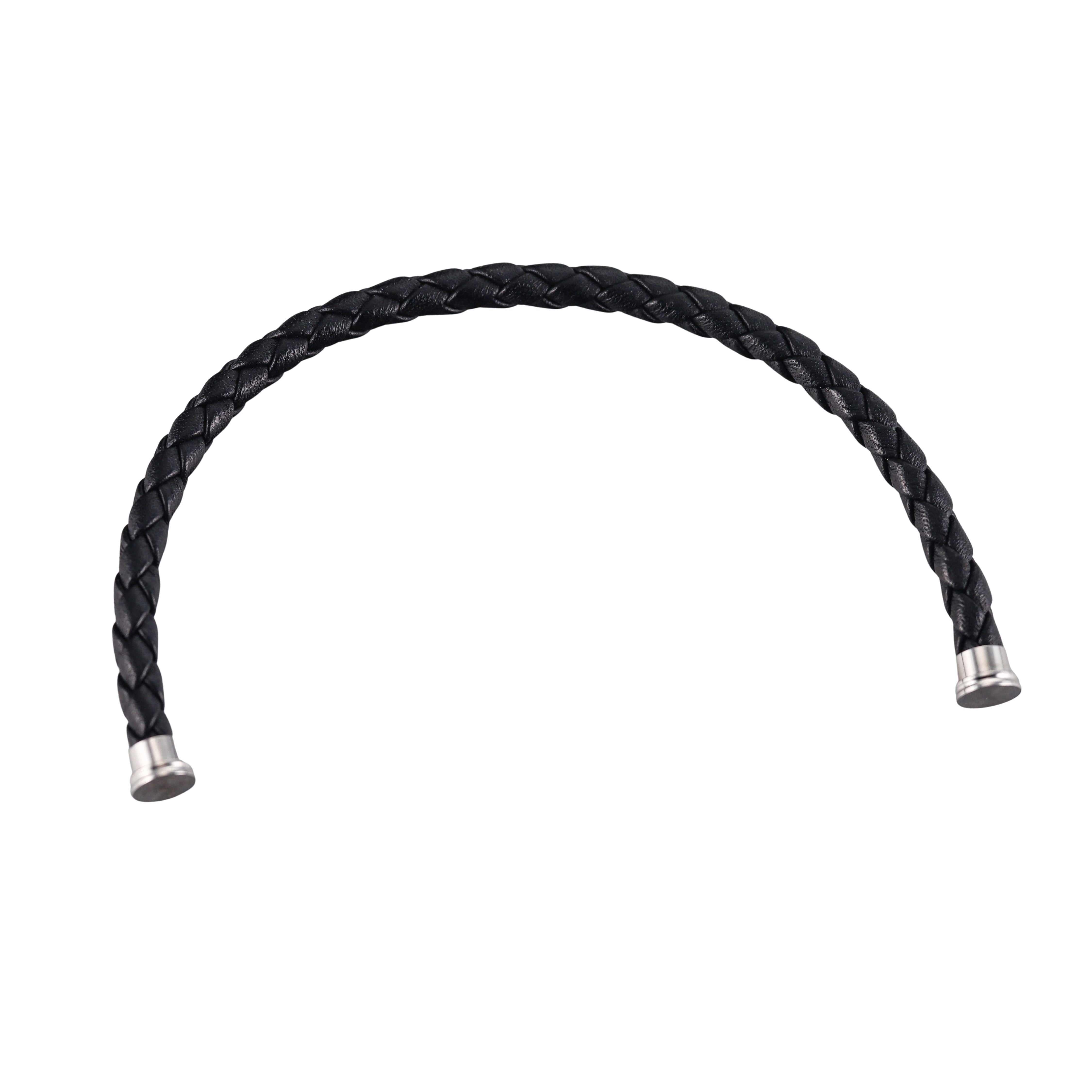 Fred Force 10 Bracelet Black Leather Cable Large QA-1739