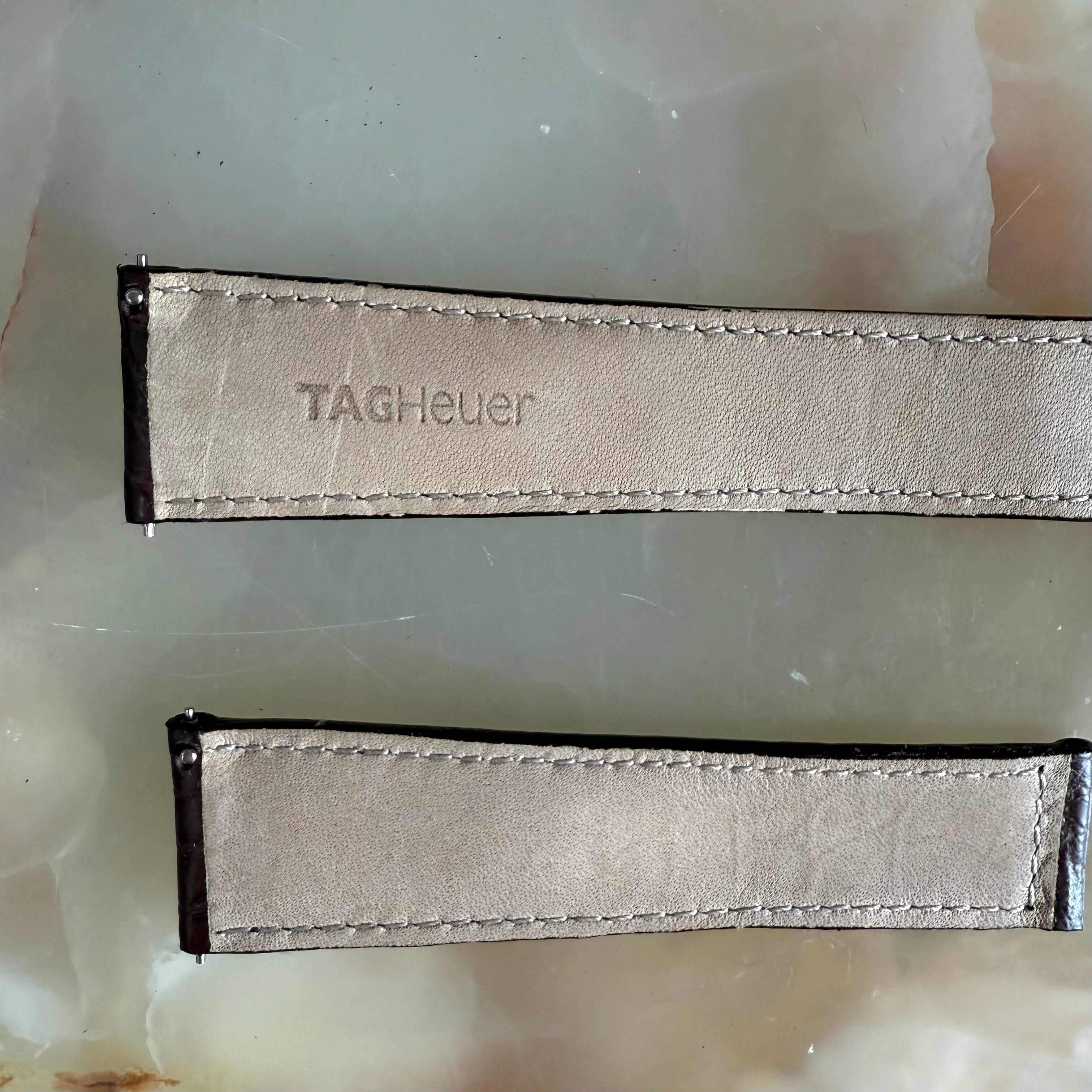 Authentic TAG Heuer Brown Crocodile Watch Strap Band 22mm
