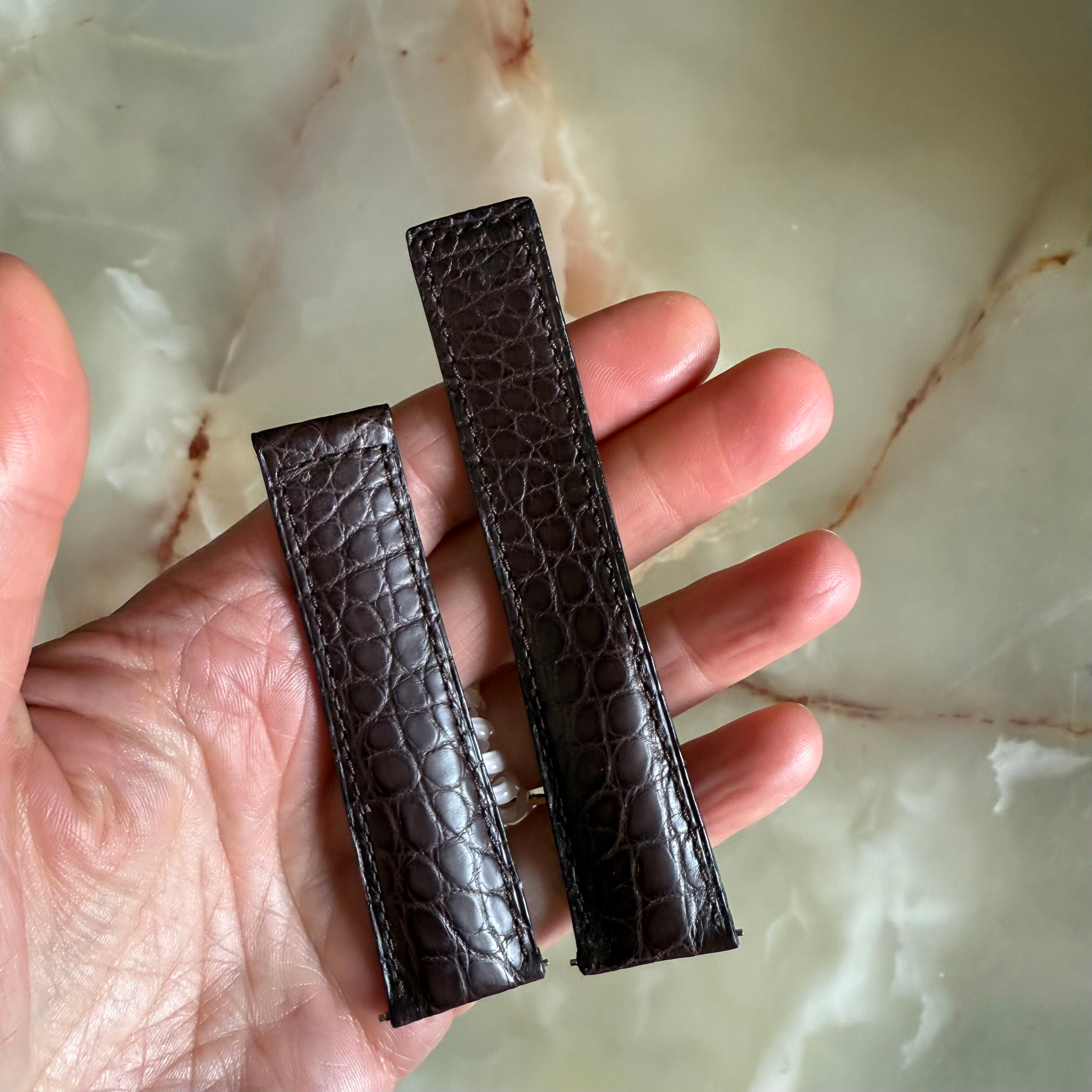 Authentic TAG Heuer Brown Crocodile Watch Strap Band 22mm