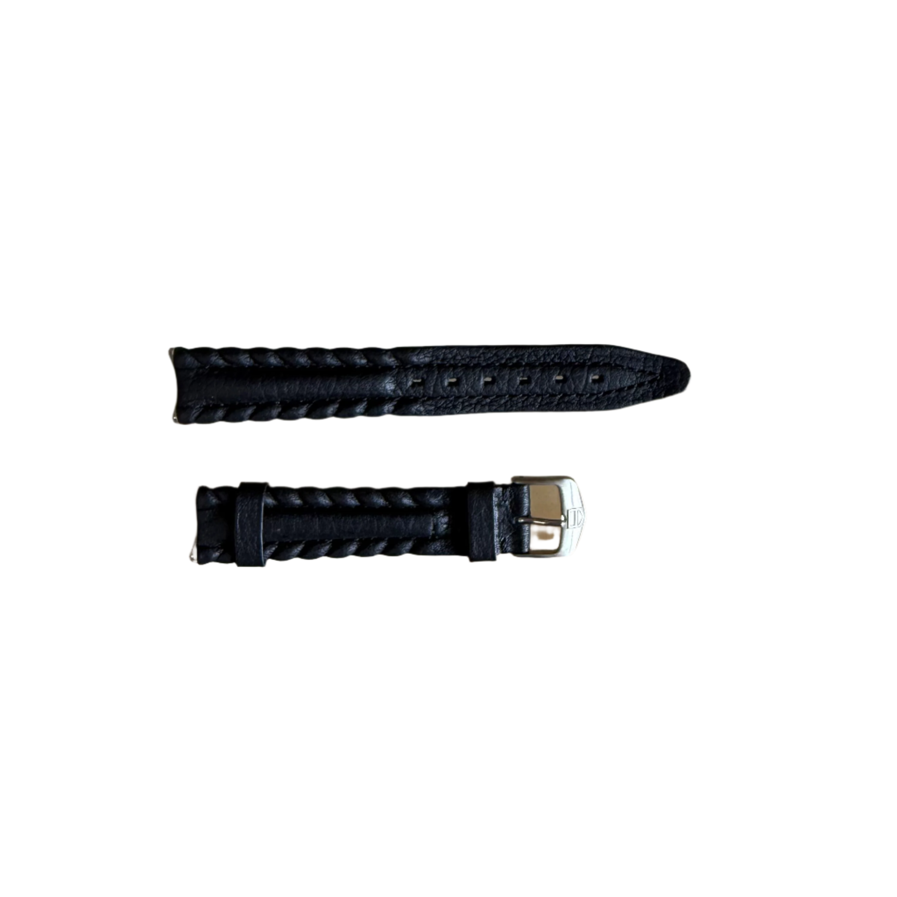 Authentic TAG Heuer 6000 Black Leather Watch Strap Band 18mm with Buckle BC0654