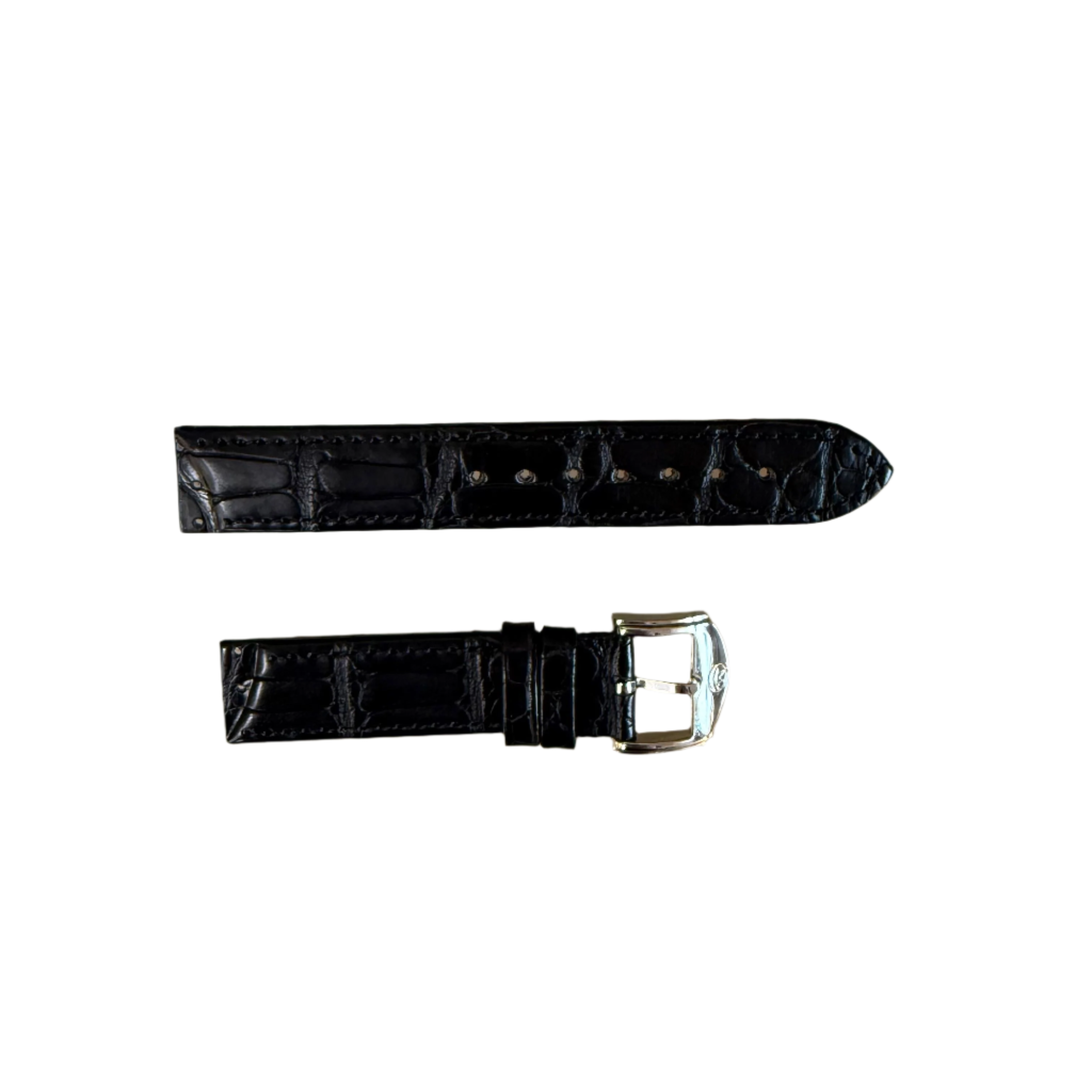 Authentic Movado Black Alligator Watch Strap Band 16mm with Buckle 2050