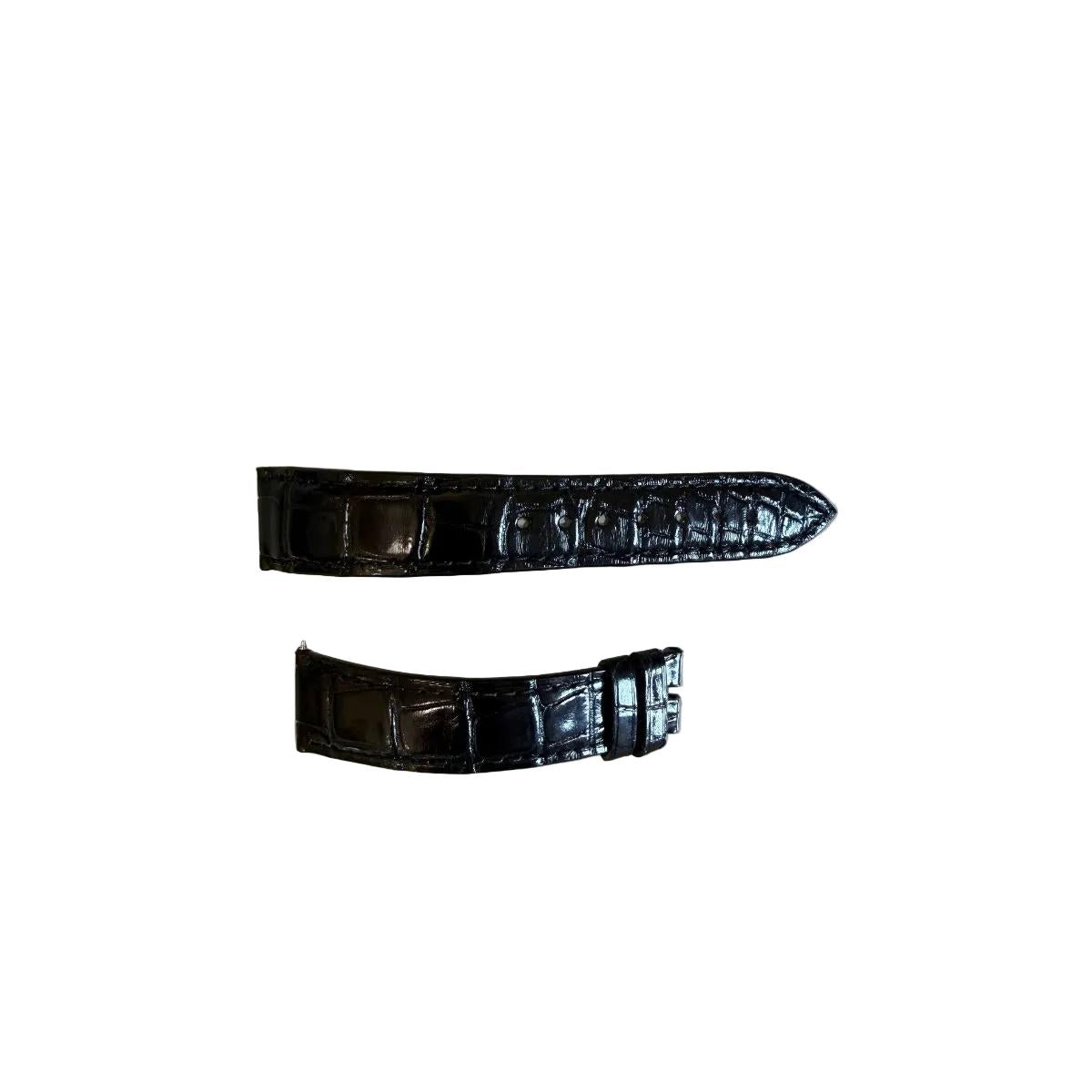 Authentic Chopard Black Alligator Shiny Watch Band Strap 19mm