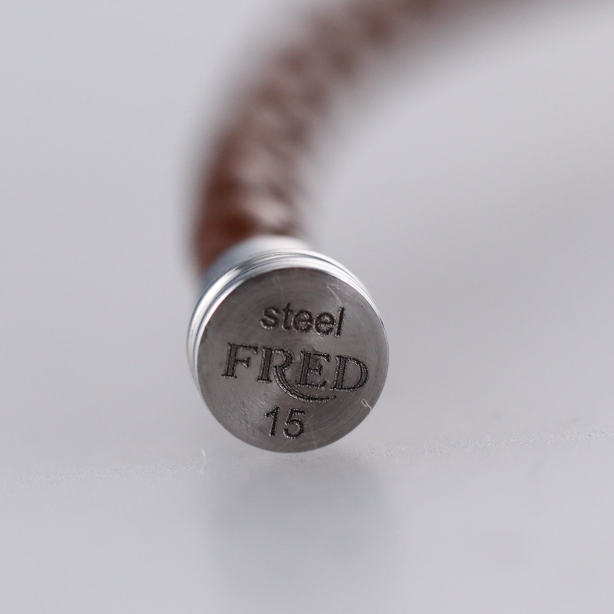 Fred Force 10 Bracelet Dark Brown Leather Cable Small QA-105