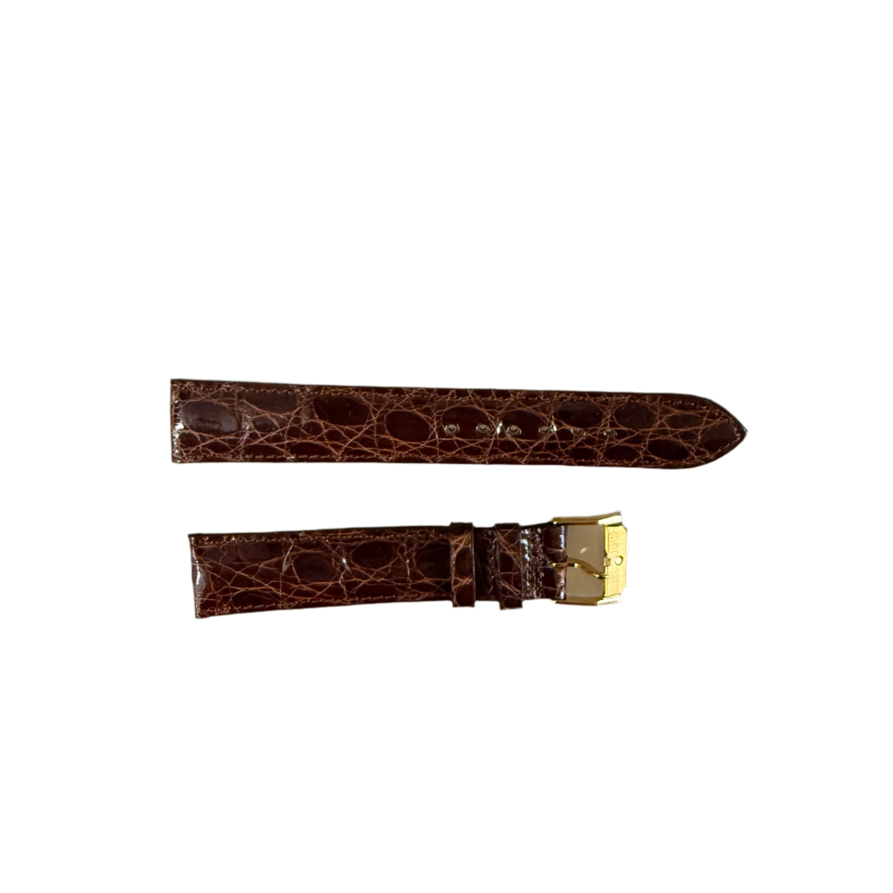 Authentic Movado Brown Crocodile Watch Strap Band 17mm with Buckle 1468