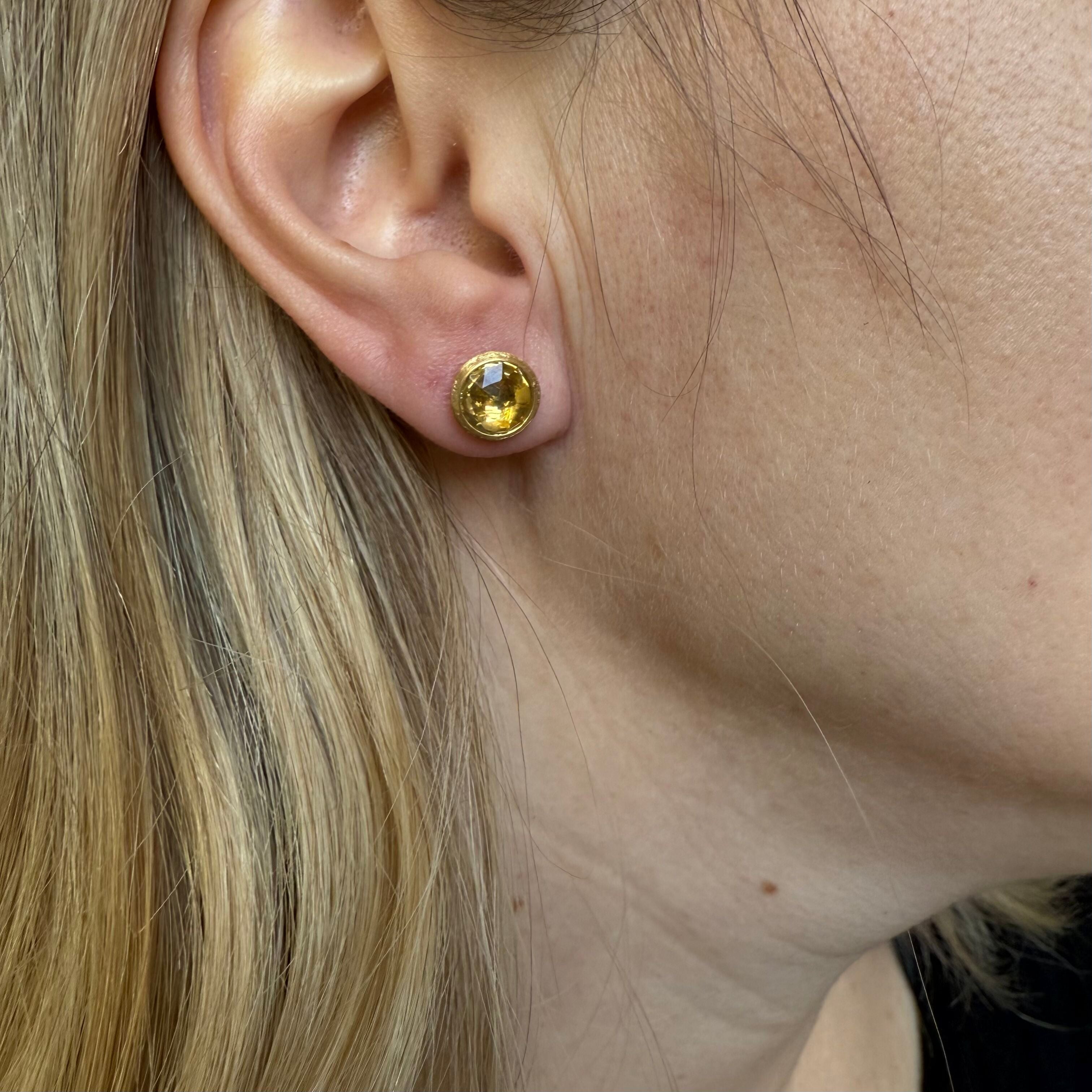 Marco Bicego Jaipur 18K Citrine Stud Earrings Small