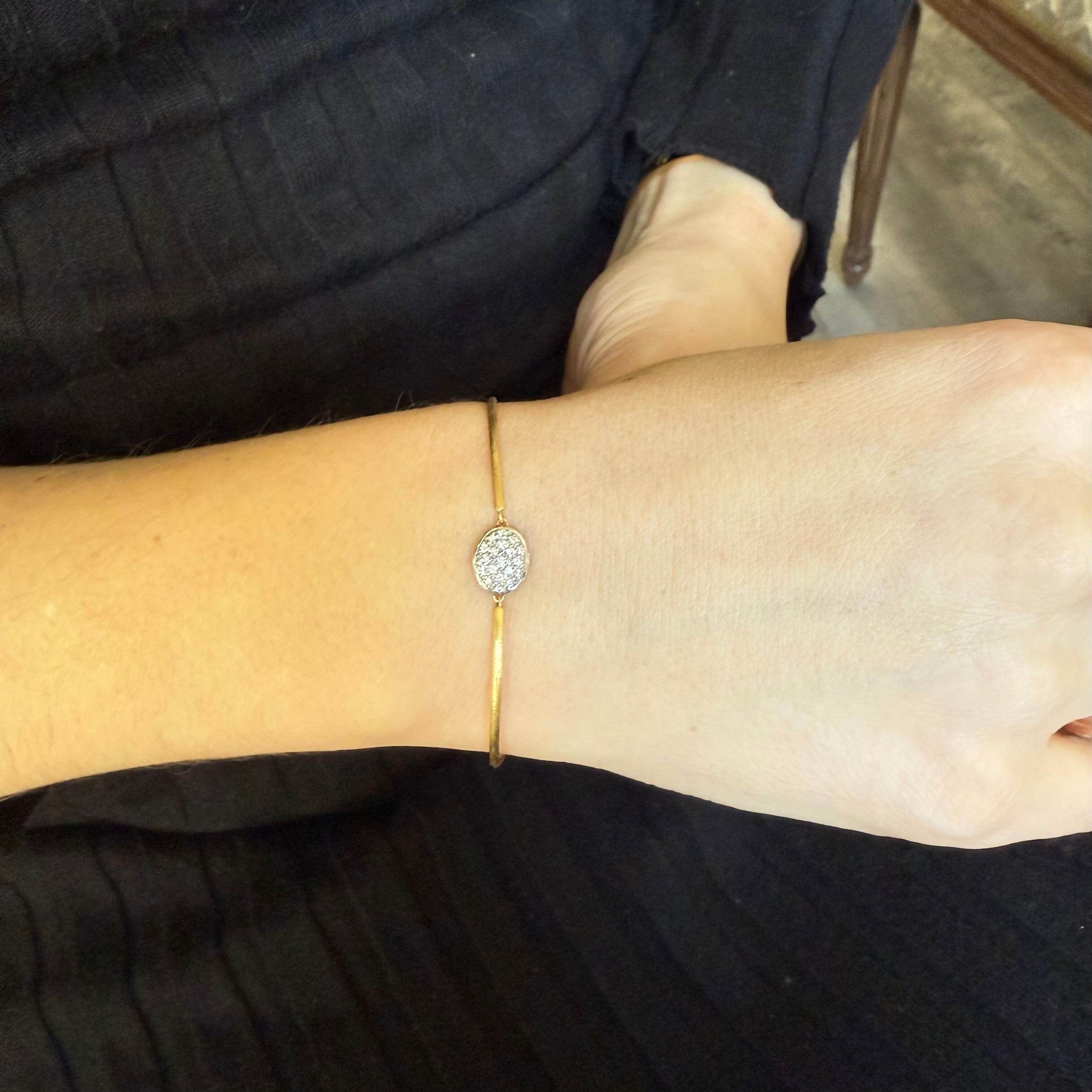 Marco Bicego Siviglia 18K Gold Diamond Semi-Rigid Bracelet