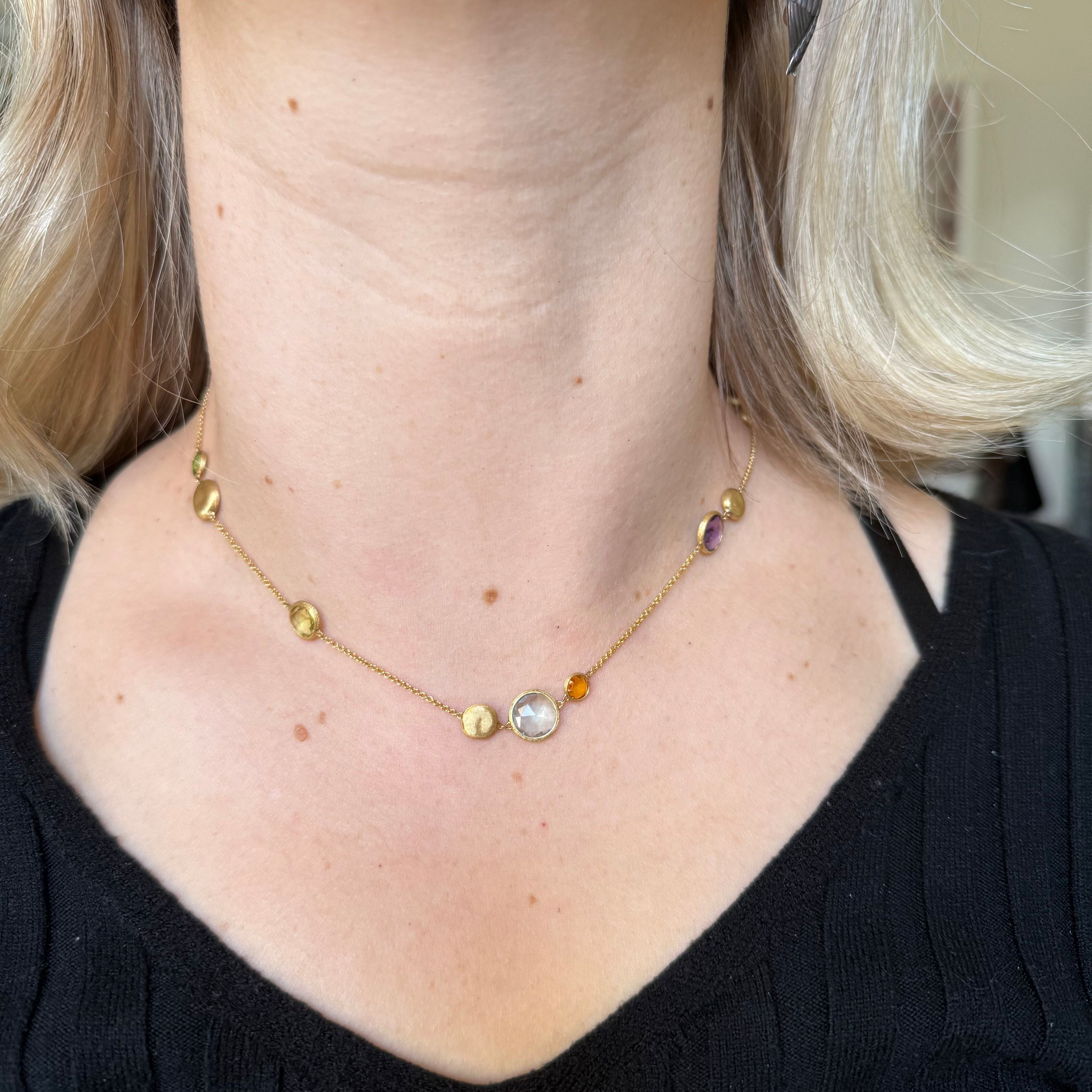 Marco Bicego Jaipur 18k Short Mixed Gemstone Necklace