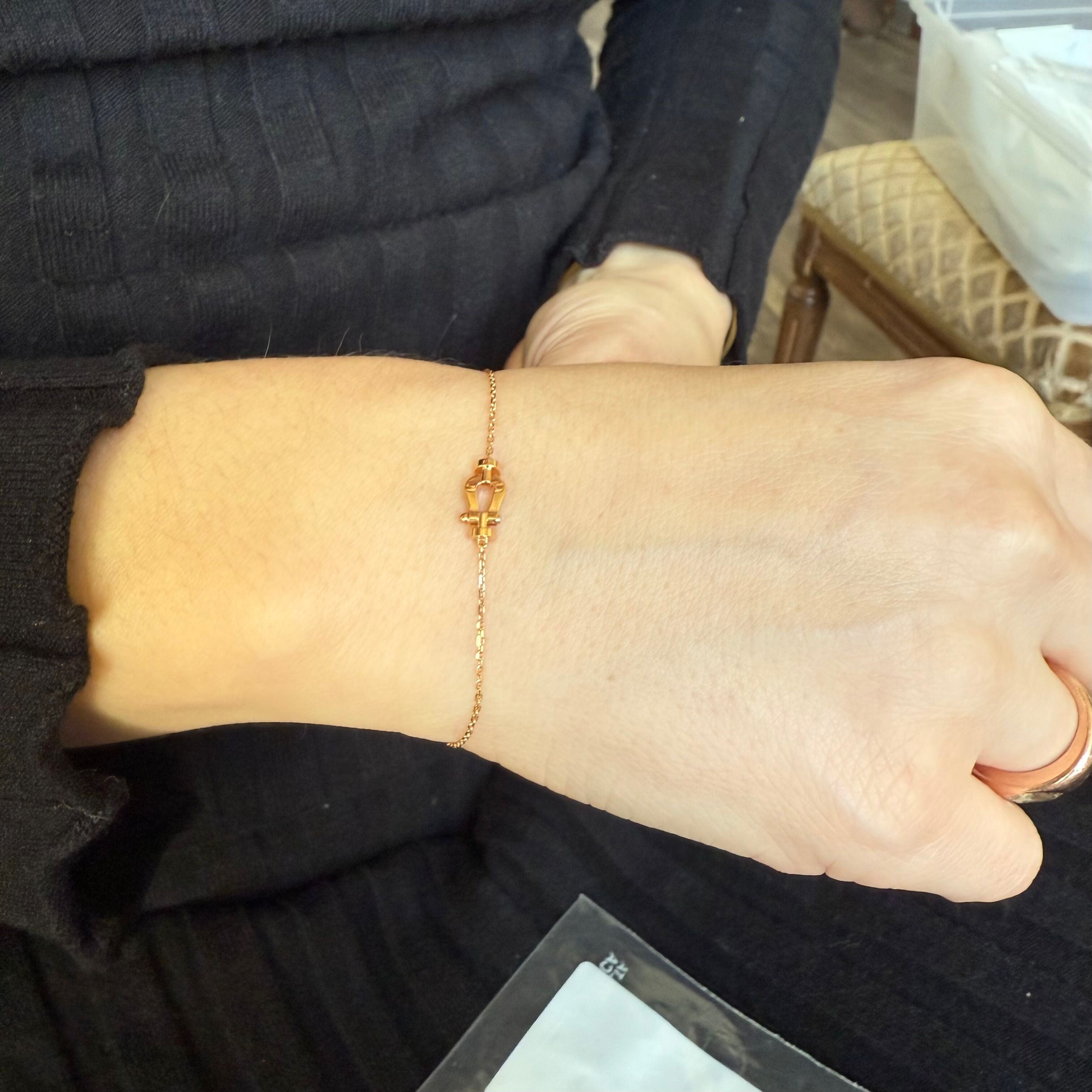 Fred Force 10 18k Rose Gold Chain Bracelet X-Small