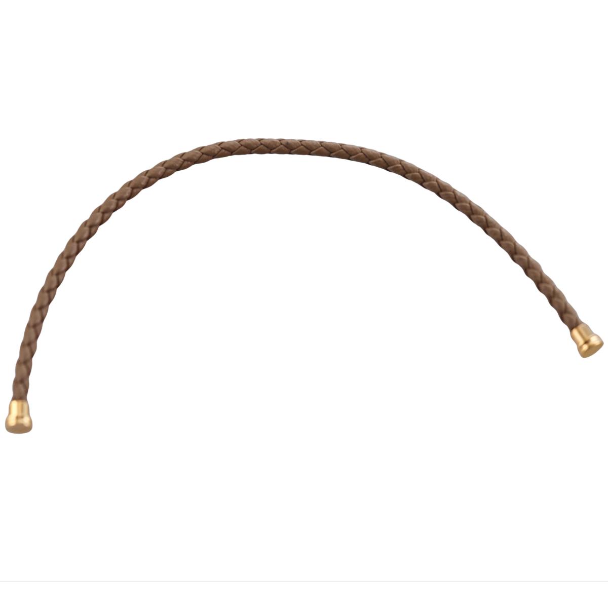 Fred Force 10 Bracelet Light Brown Leather Cable Small QA-107