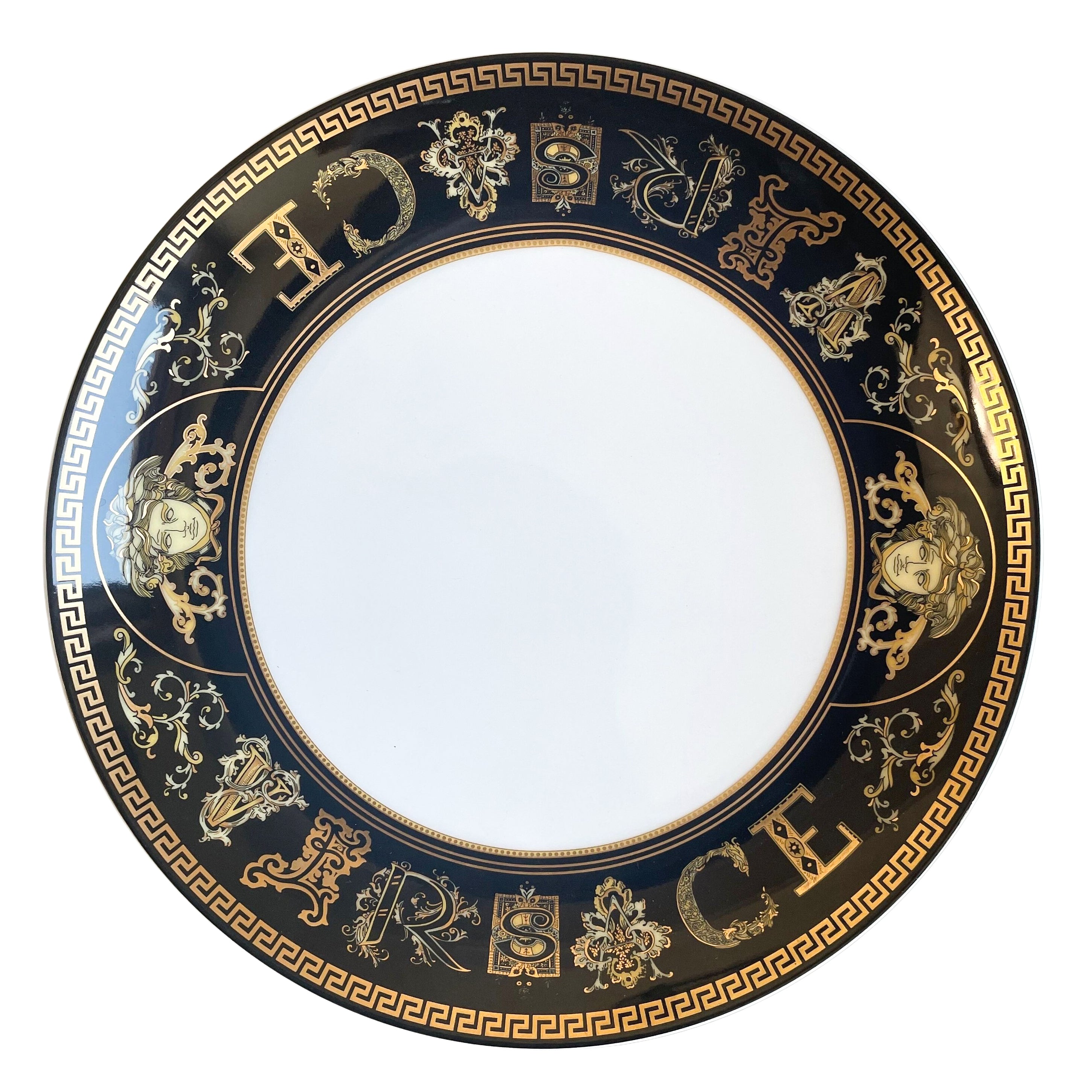 Versace by Rosenthal Virtus Gala Salad Plate Black 10221